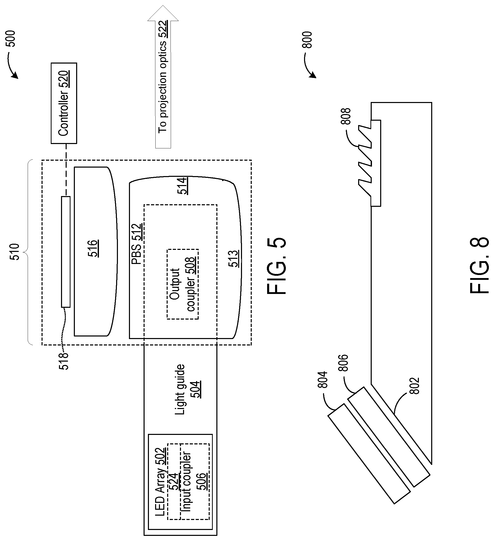Patent US12313845 Figure 6 – Illuminating spatial light modulator with LED array