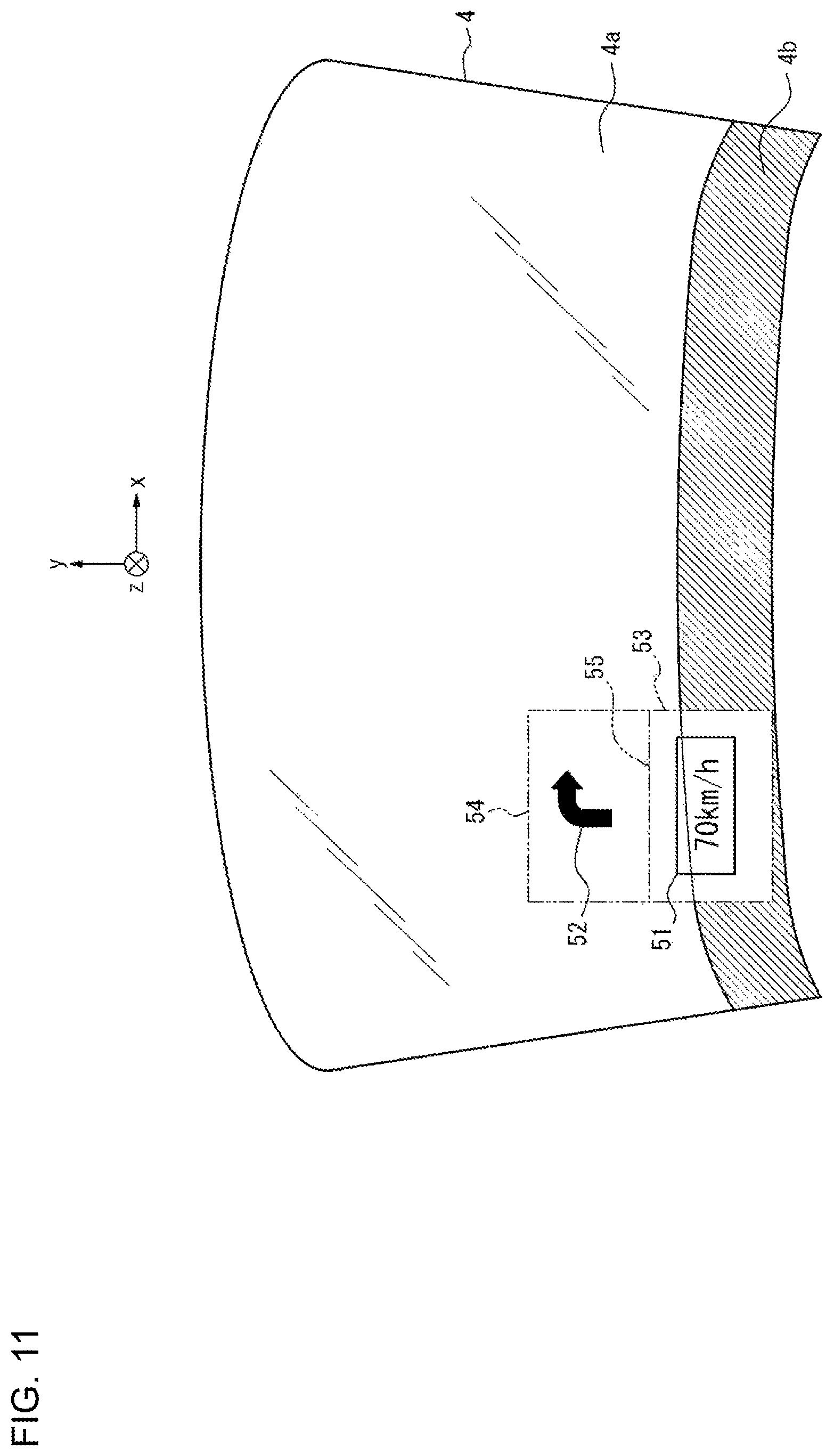 Patent US12313847 Figure 11 – Head-up display, head-up display system, and movable body