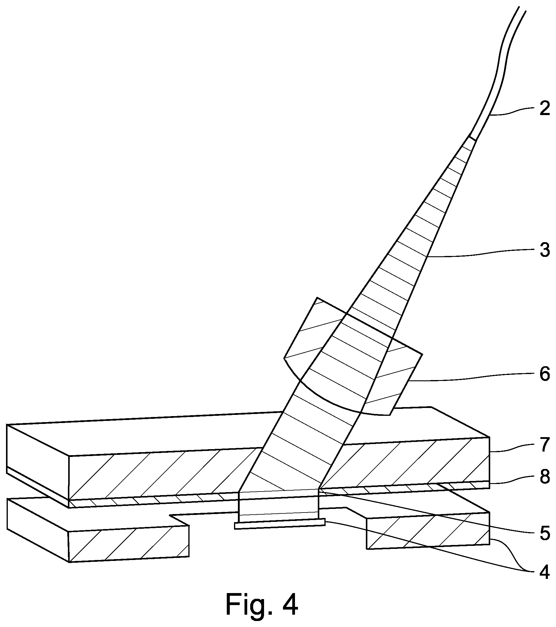 Patent US12313851 Figure 4 – Device for generating and displaying an image on an observation field using a multifunctional diffractive element