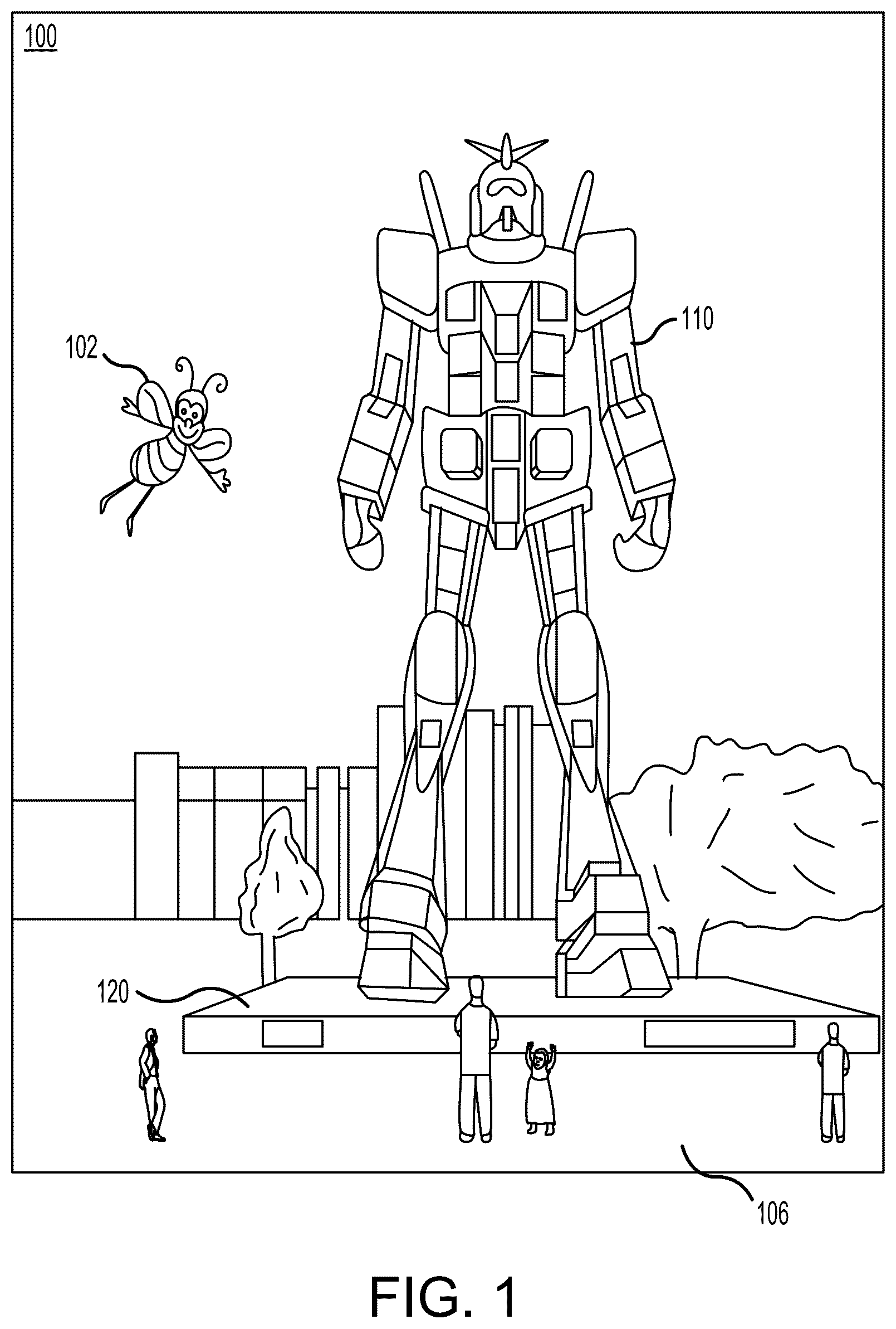 Patent US12313852 Figure 1 – Time-multiplexed display of virtual content at various depths