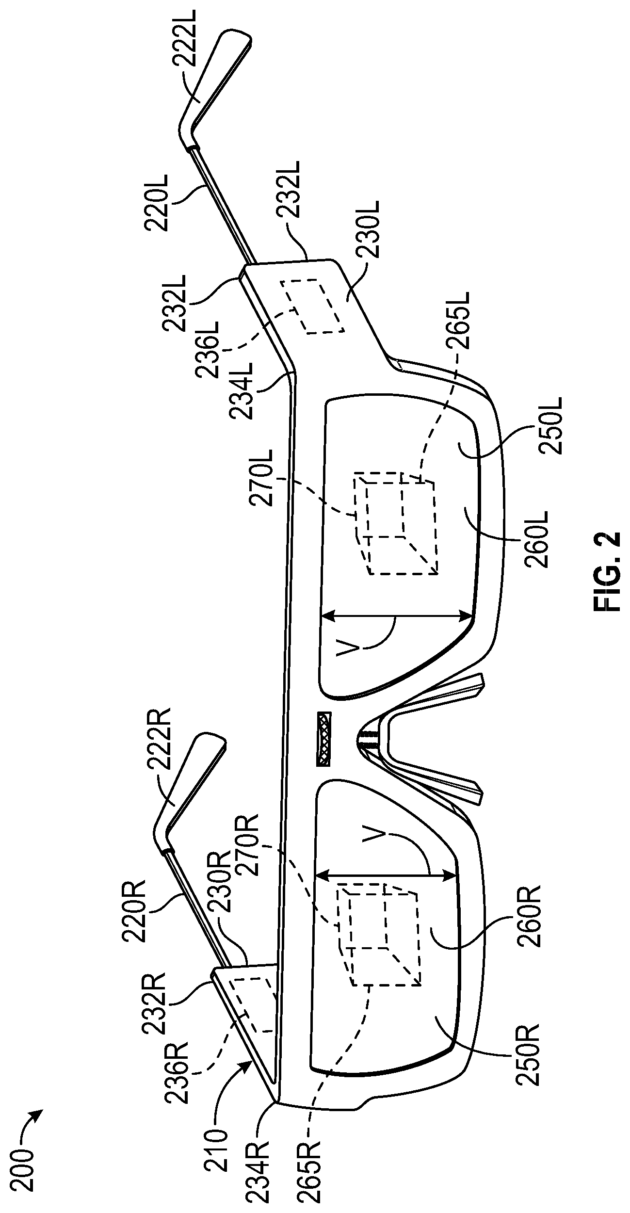 Patent US12313853 Figure 2 – Adjustable frame assembly and augmented reality eyewear with adjustable frame assembly