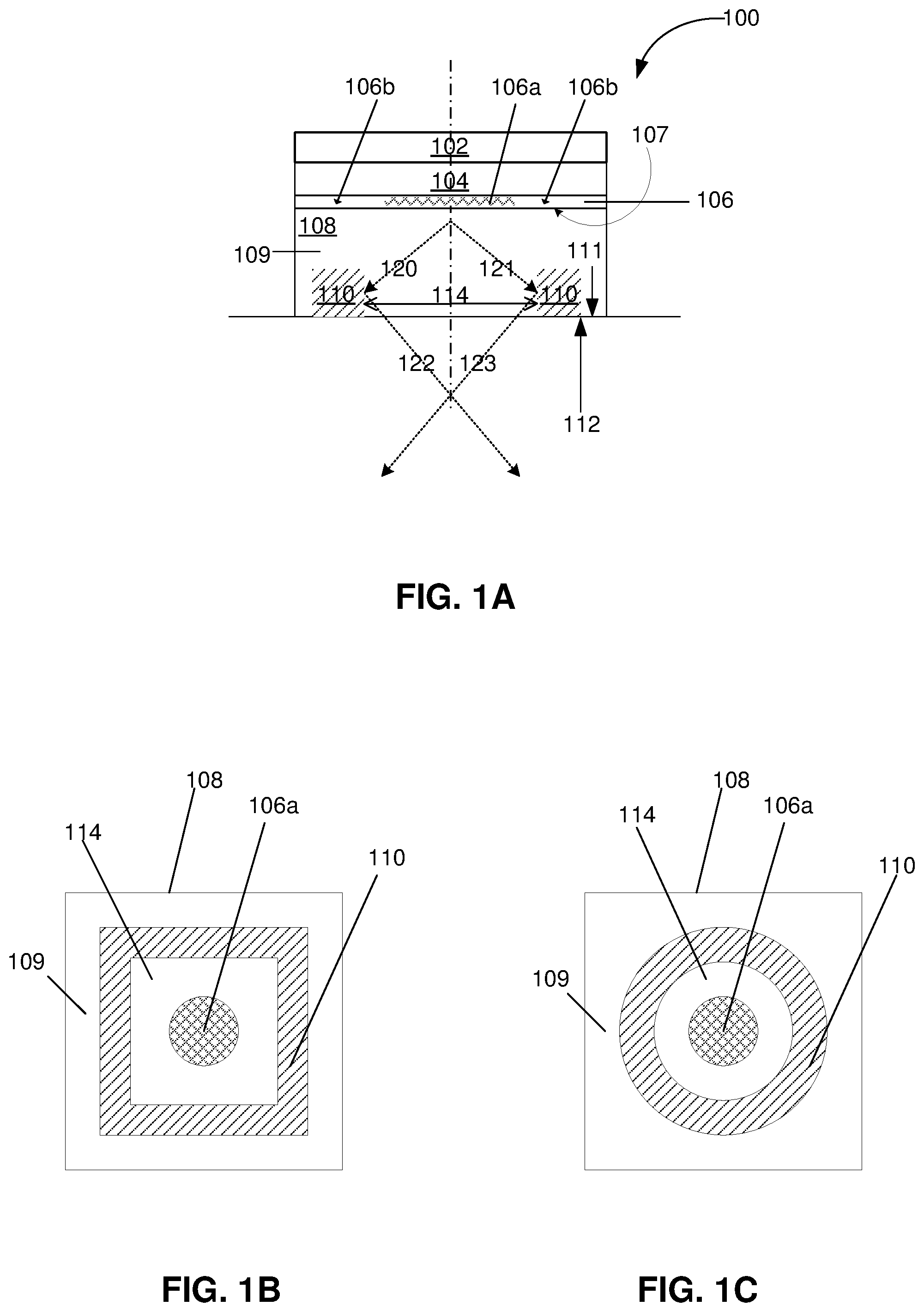 Patent US12313859 — Grin lens structure in micro-LED devices — Figure 1