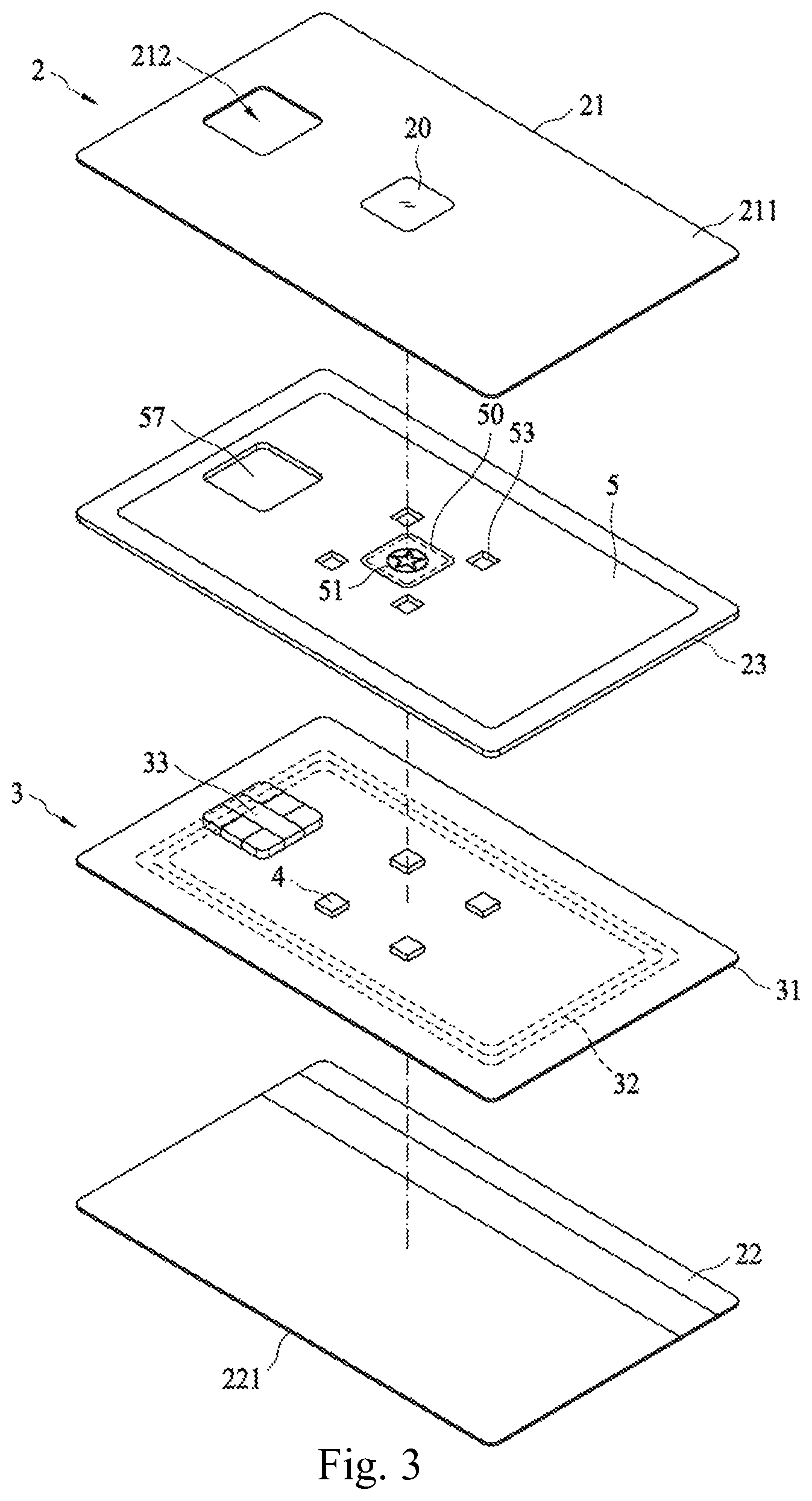 Patent US12313874 Figure 3 – Light sculpture electronic card