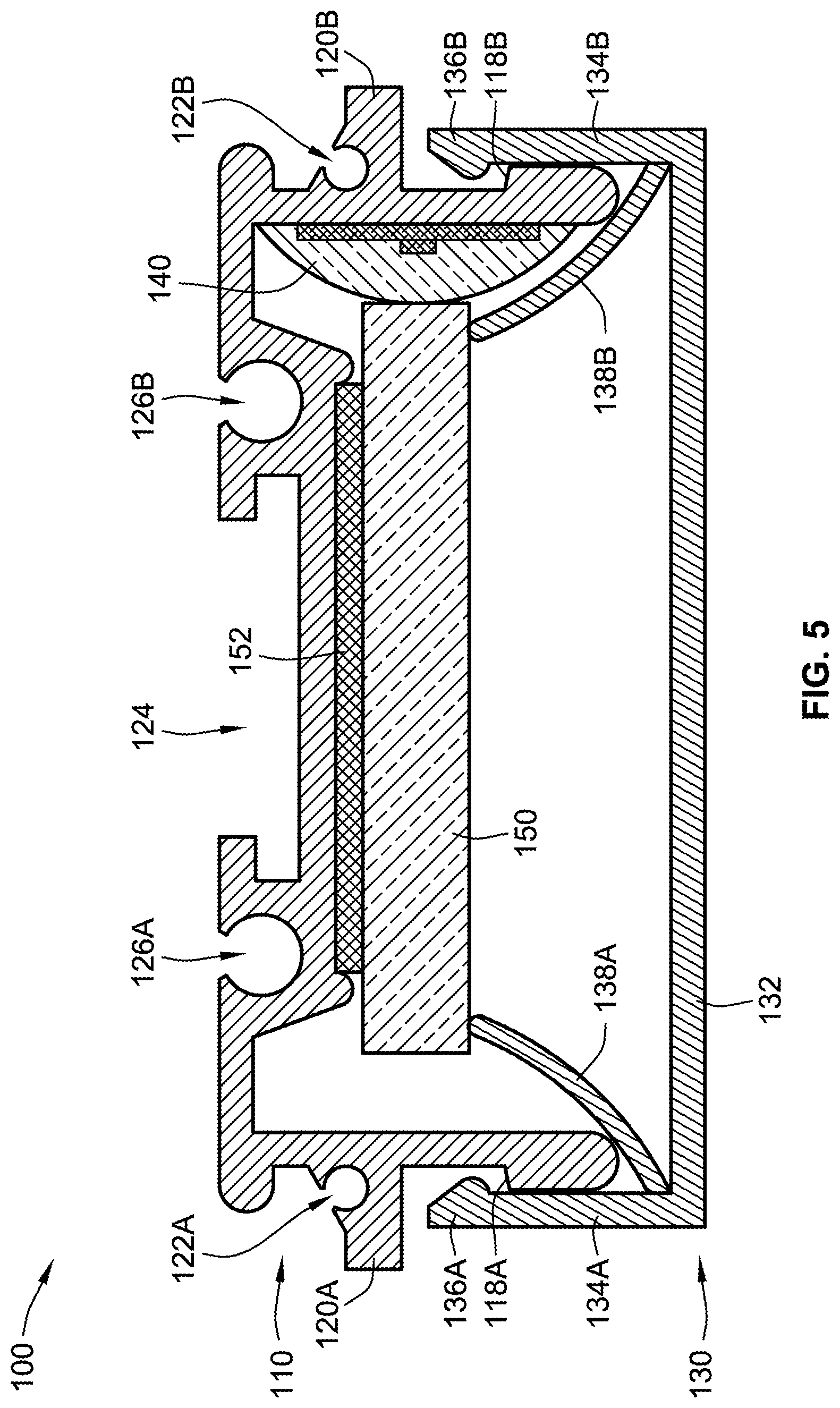 Patent US12313875 Figure 5 – Undercabinet lighting devices and methods for installing the same