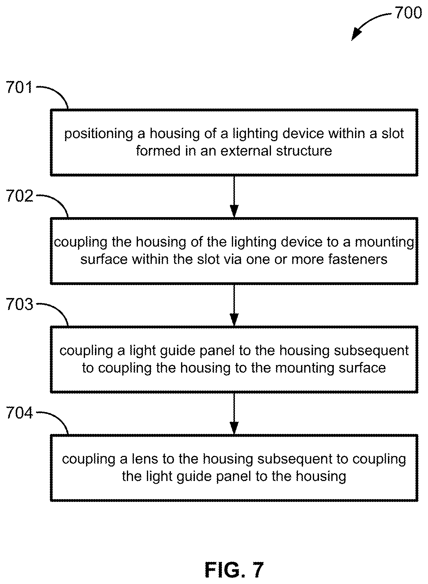 Patent US12313875 Figure 7 – Undercabinet lighting devices and methods for installing the same