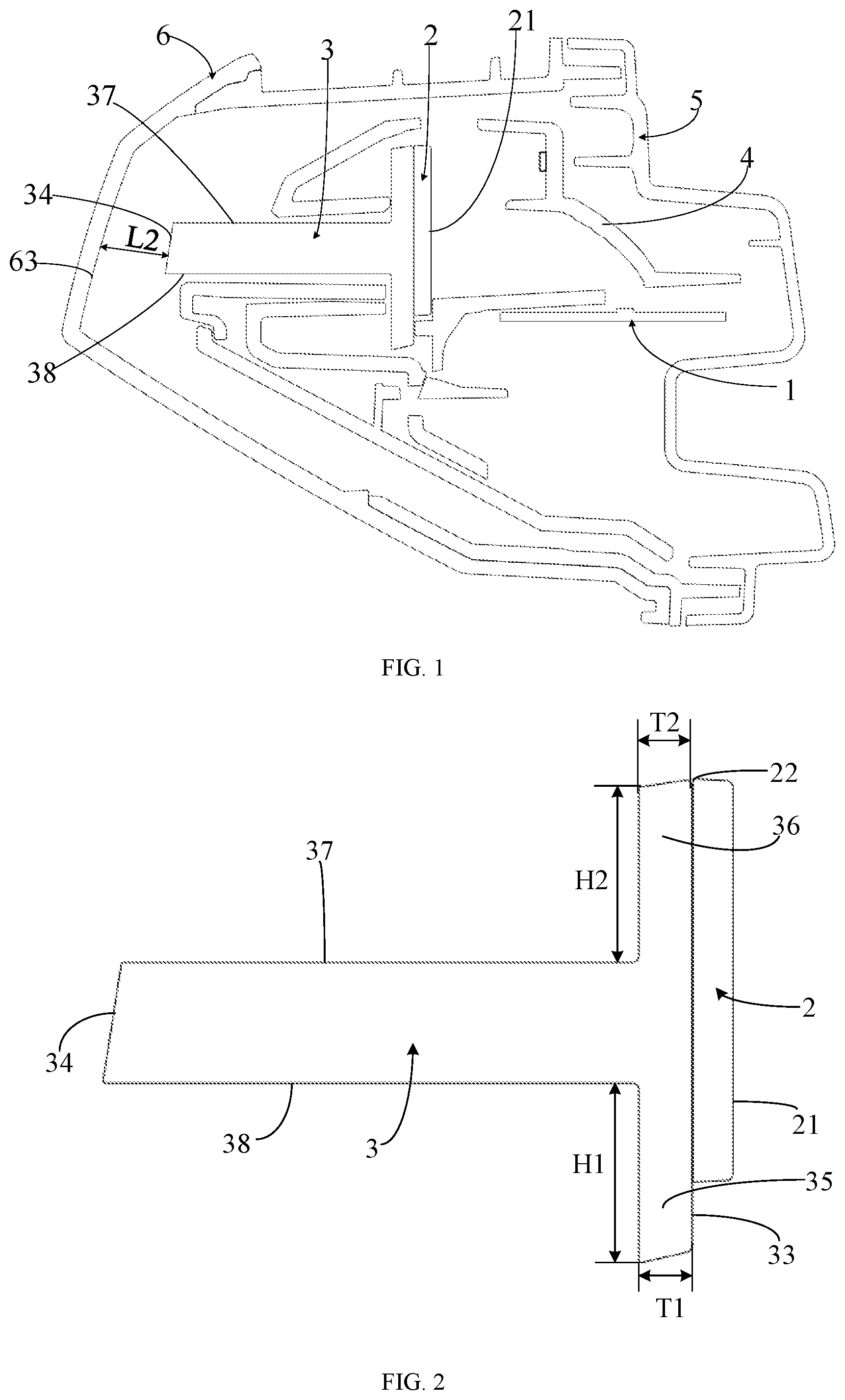 Patent US12313876 Figure 1 – Through-type lamp and vehicle
