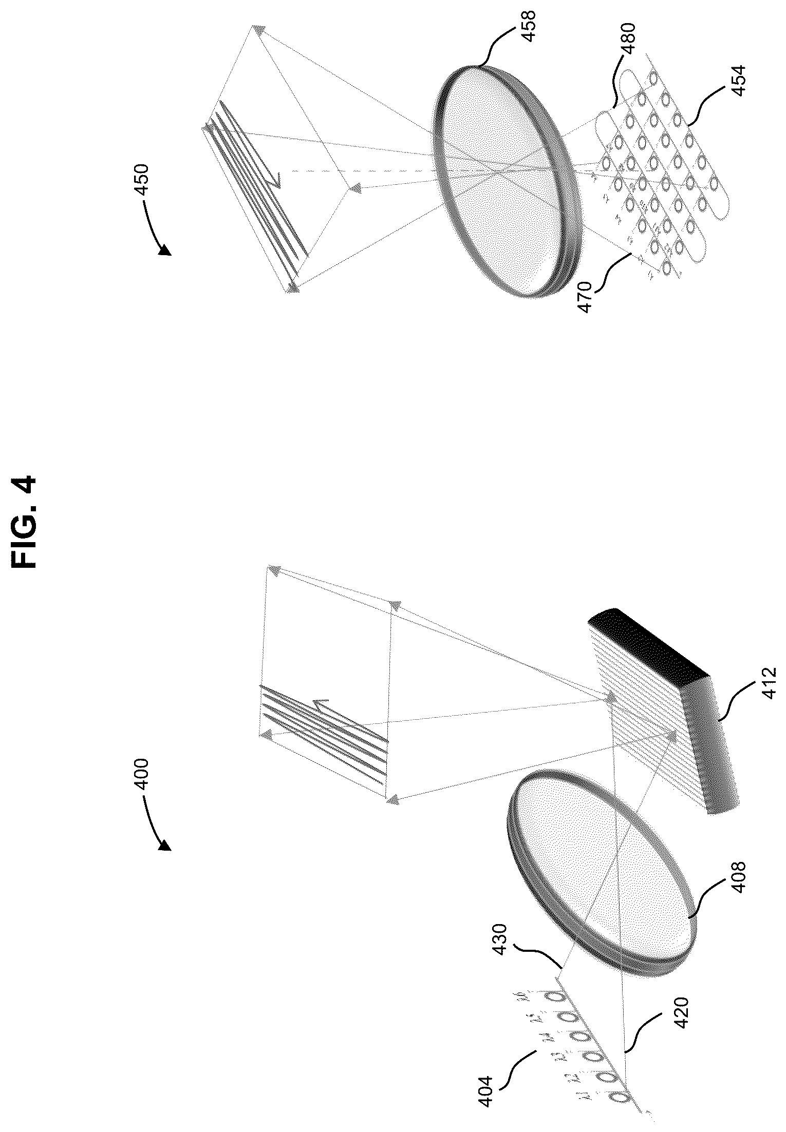 Patent US12313883 Figure 4 – Photonic beam steering device with wavelength sweep