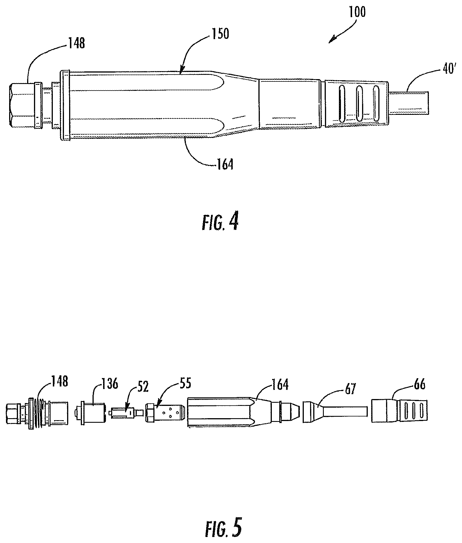 Patent US12313888 Figure 5 – Female hardened optical connectors for use with male plug connectors