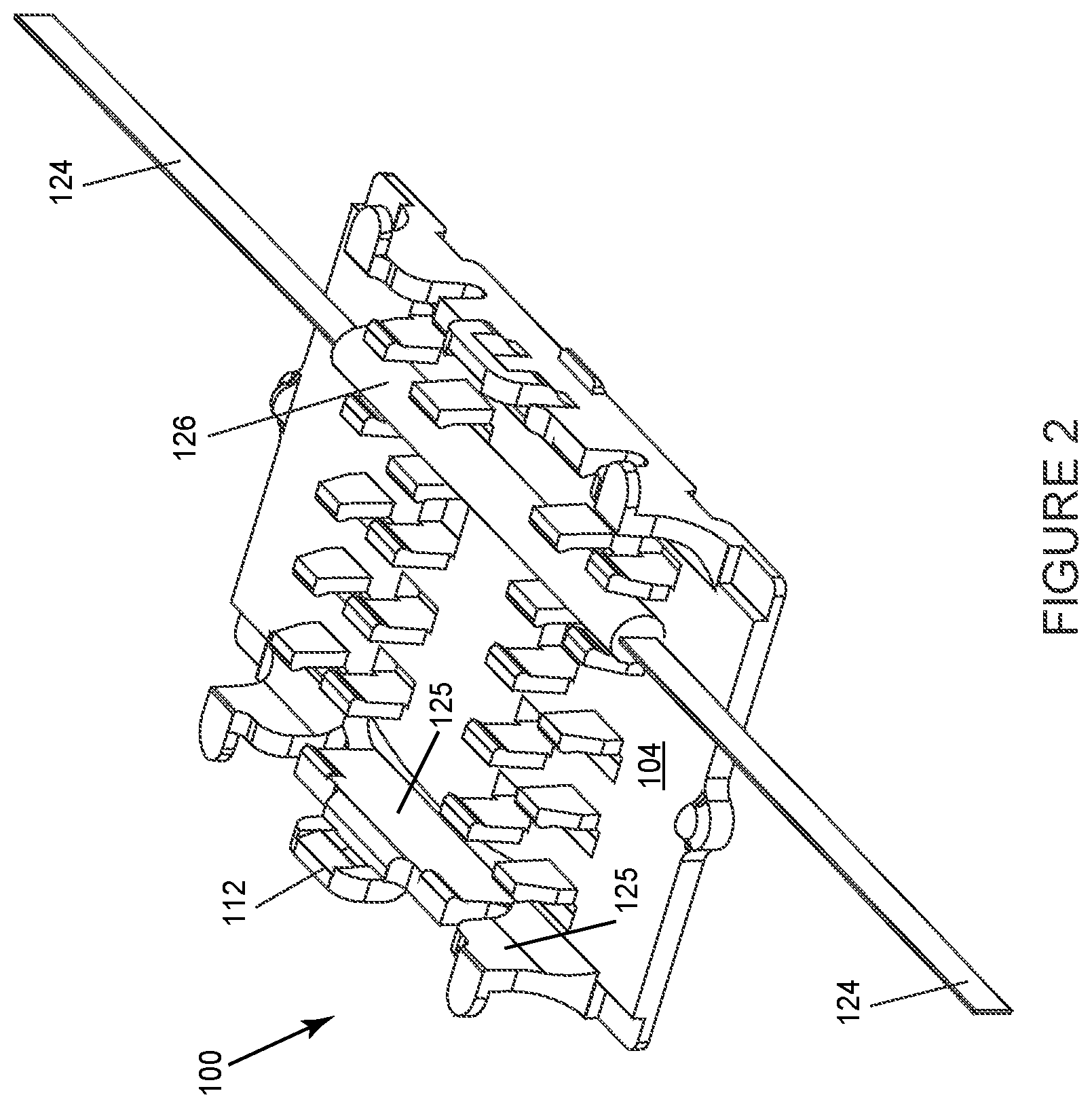 Patent US12313895 Figure 3 – Platform for multilayer stack of fiber optic splice holders