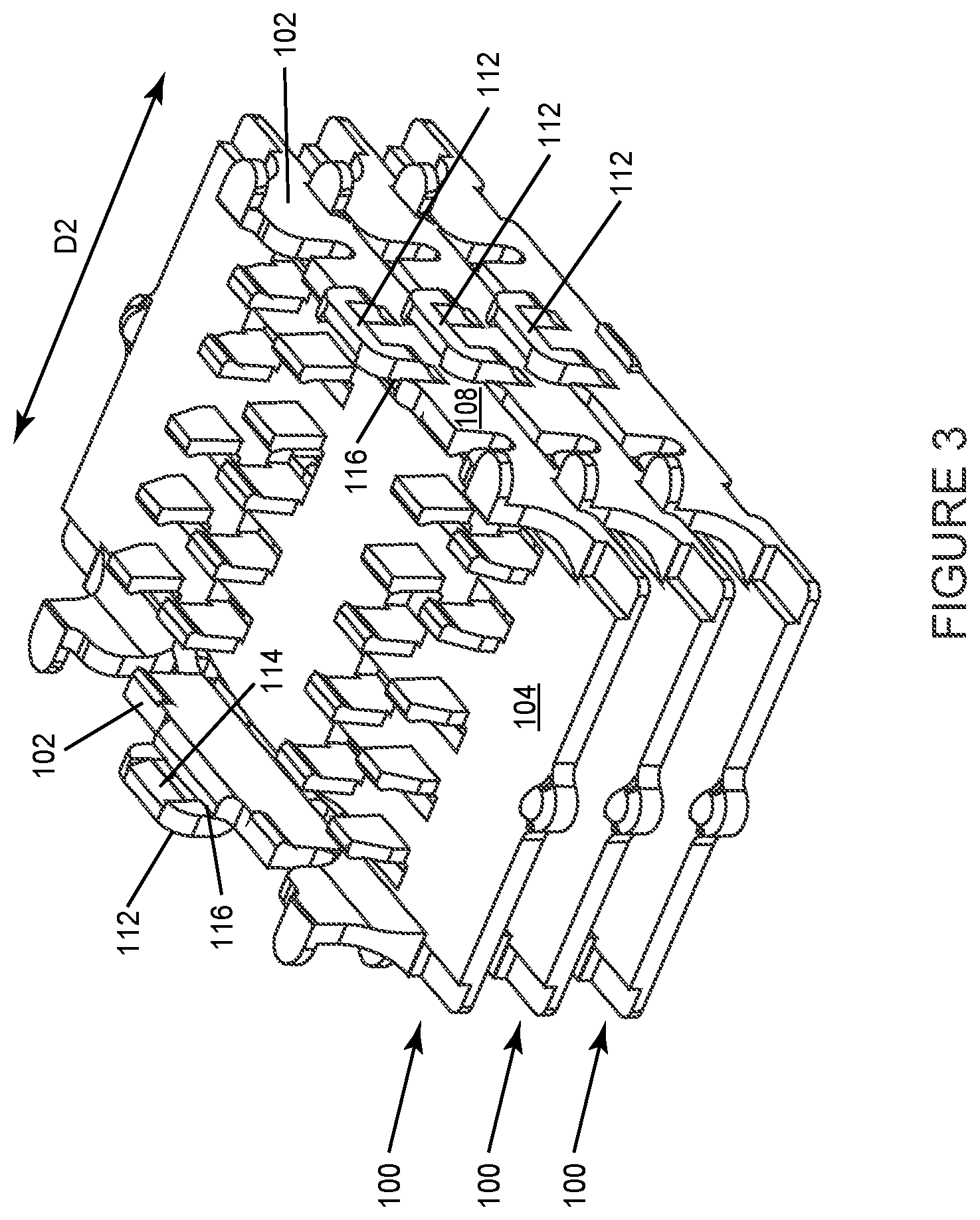 Patent US12313895 Figure 4 – Platform for multilayer stack of fiber optic splice holders