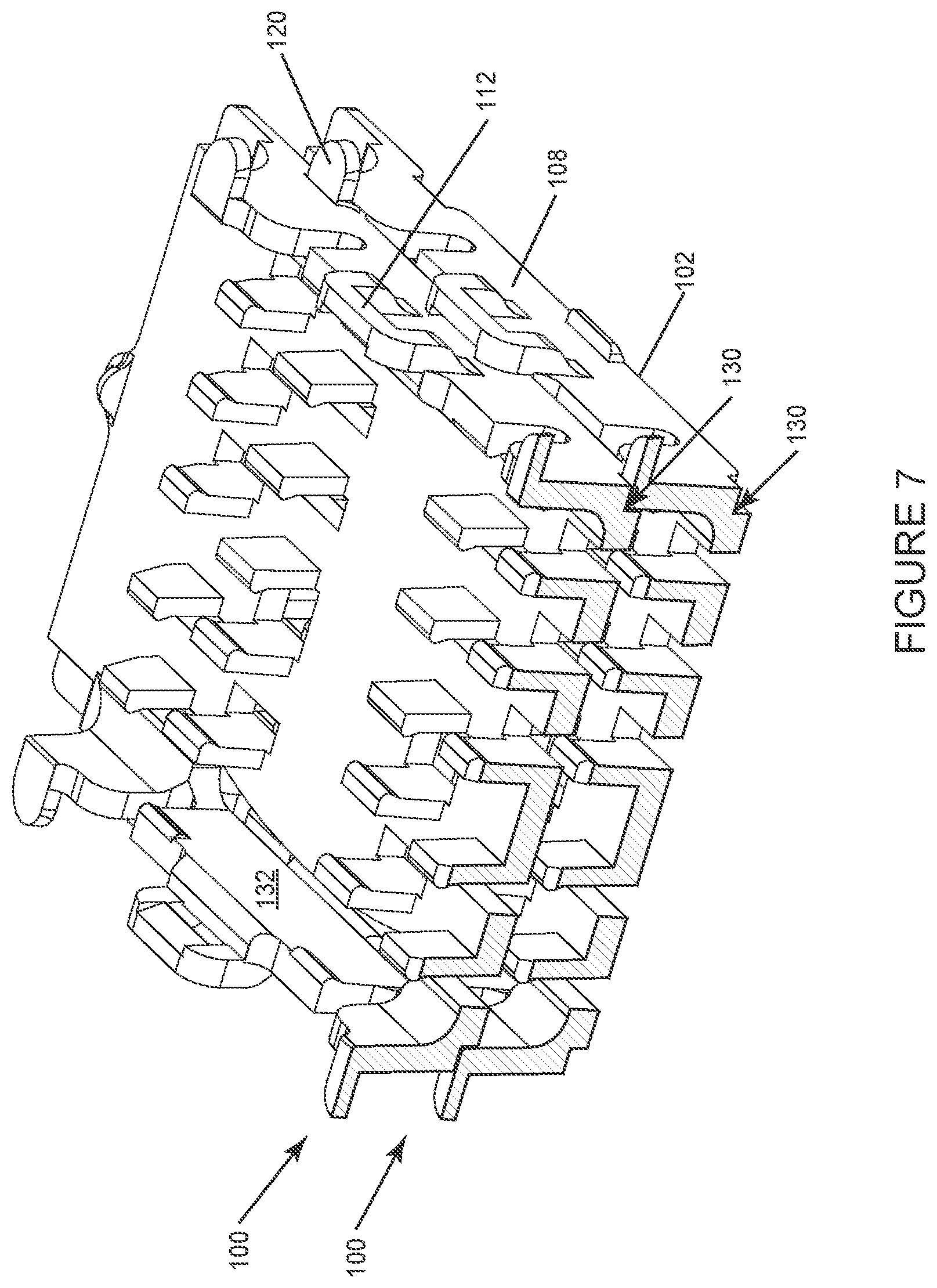 Patent US12313895 Figure 8 – Platform for multilayer stack of fiber optic splice holders