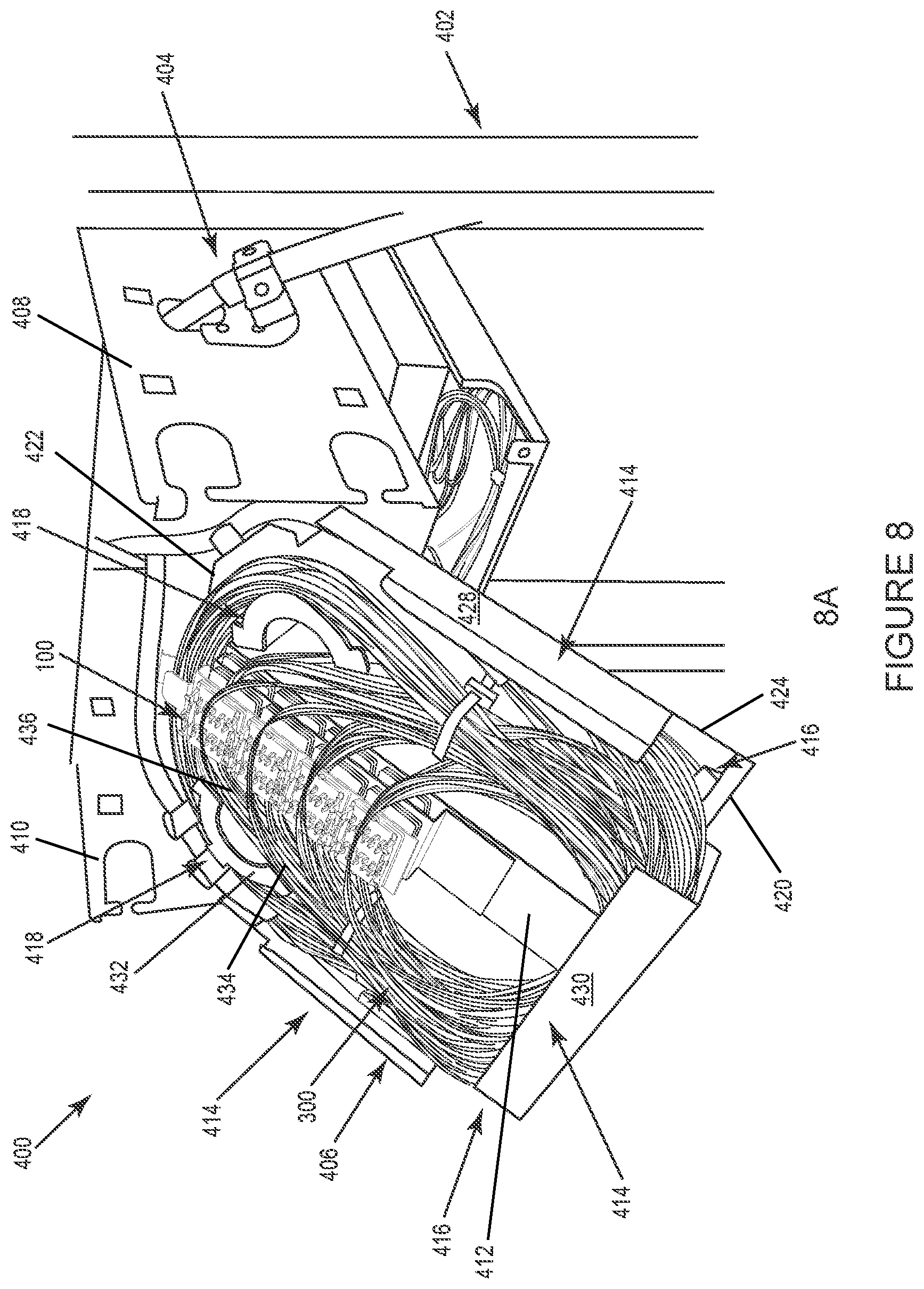 Patent US12313895 Figure 9 – Platform for multilayer stack of fiber optic splice holders