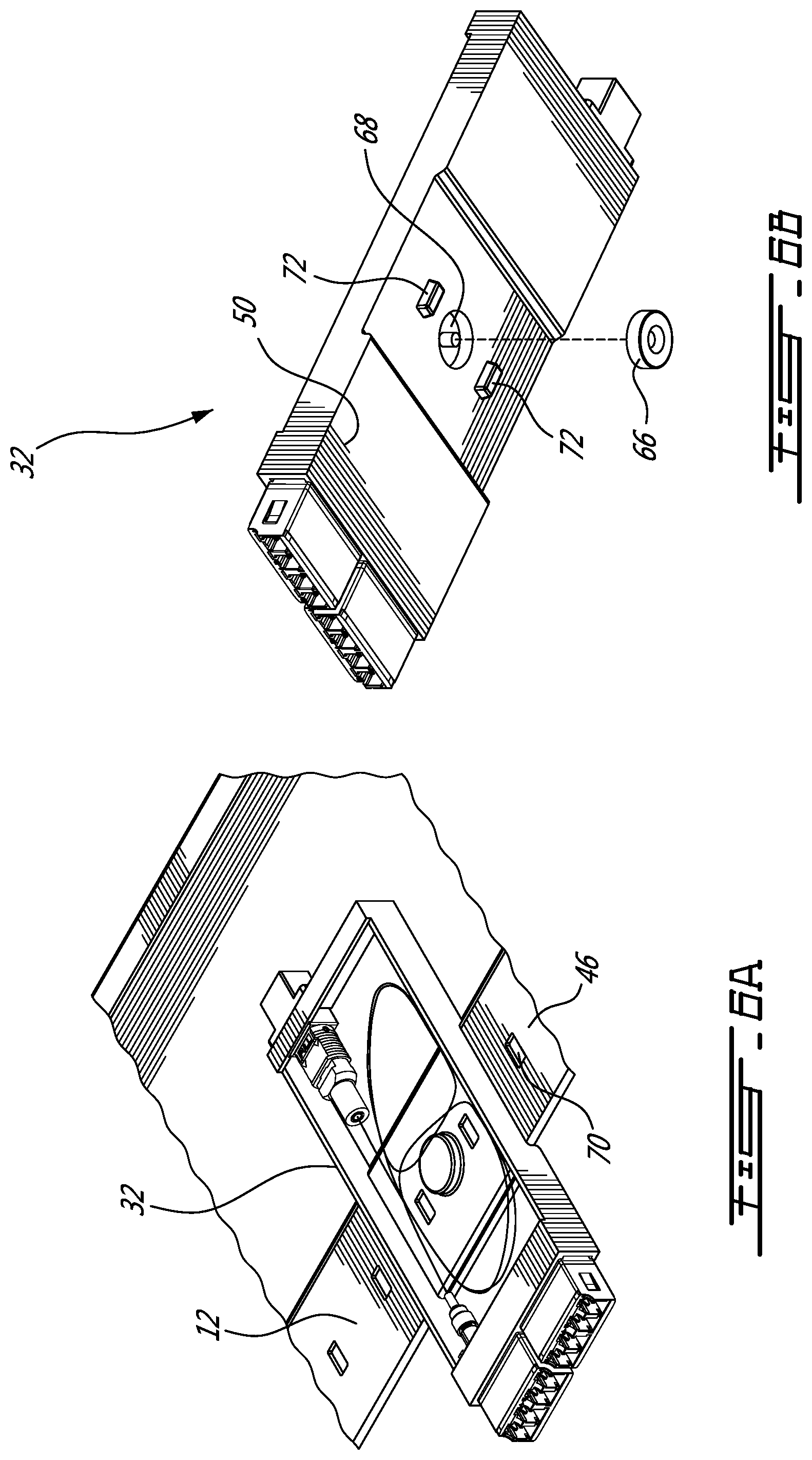 Patent US12313896 Figure 11 – Tray means for providing a plurality of different modular cassette configurations in a fiber optic management system