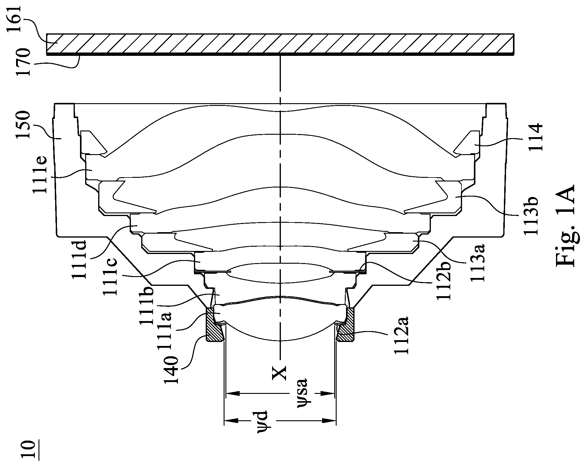 Patent US12313898 Figure 1 – Imaging lens assembly module, camera module and electronic device