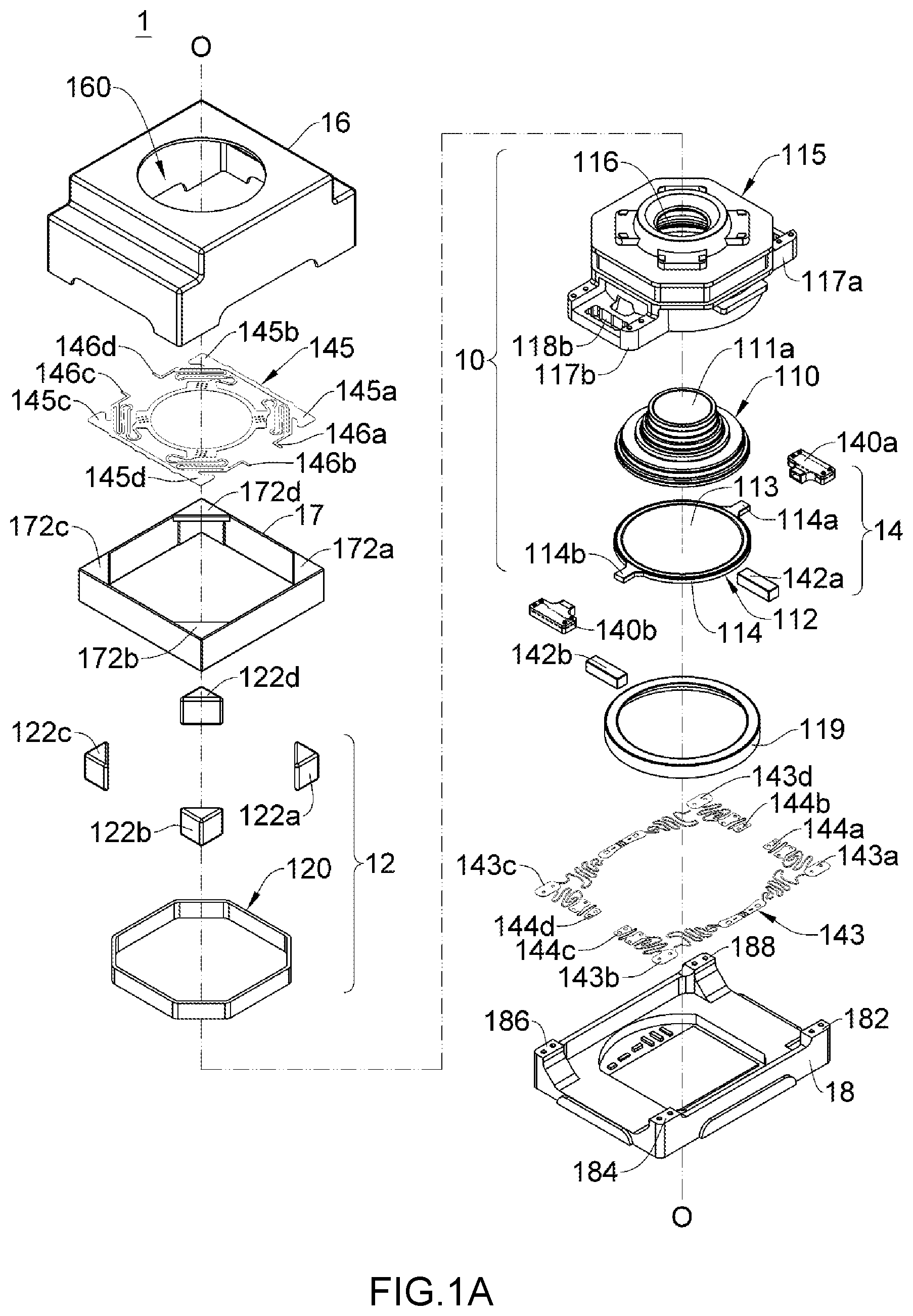 Patent US12313900 — Photographing lens assembly, lens assembly driving module and electronic device — Figure 1
