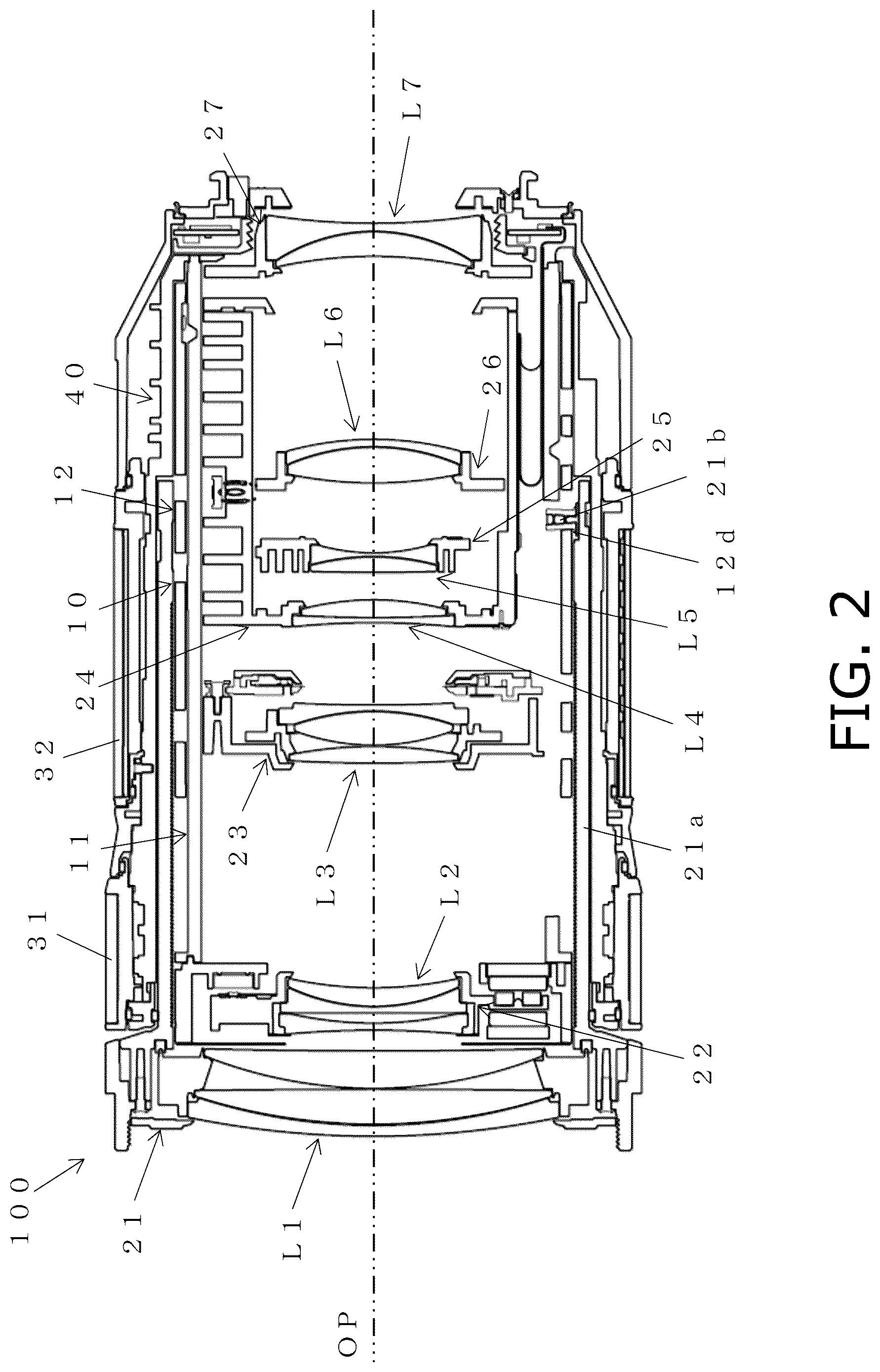 Patent US12313903 Figure 2 – Lens support mechanism, and lens barrel and camera provided with the lens support mechanism