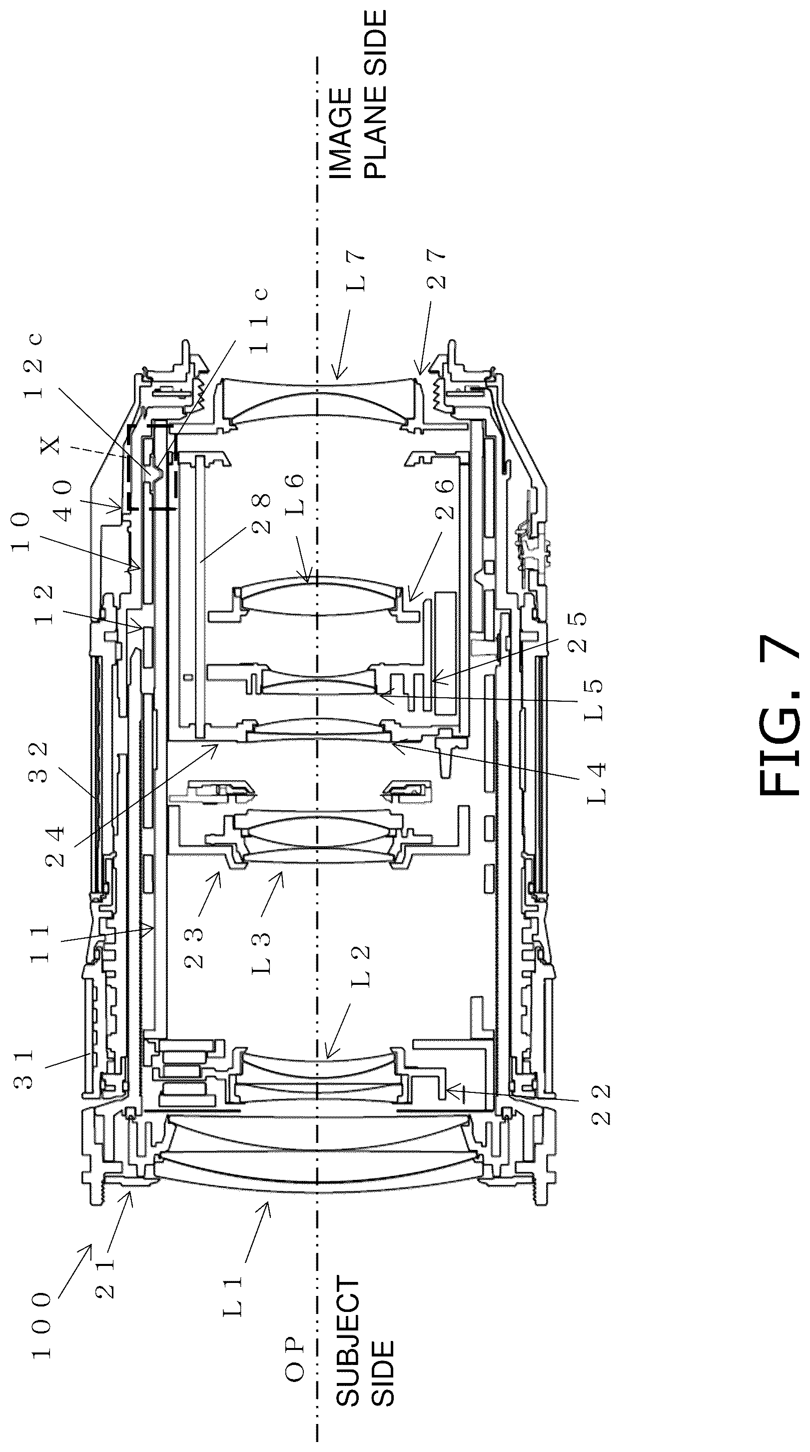 Patent US12313903 Figure 7 – Lens support mechanism, and lens barrel and camera provided with the lens support mechanism