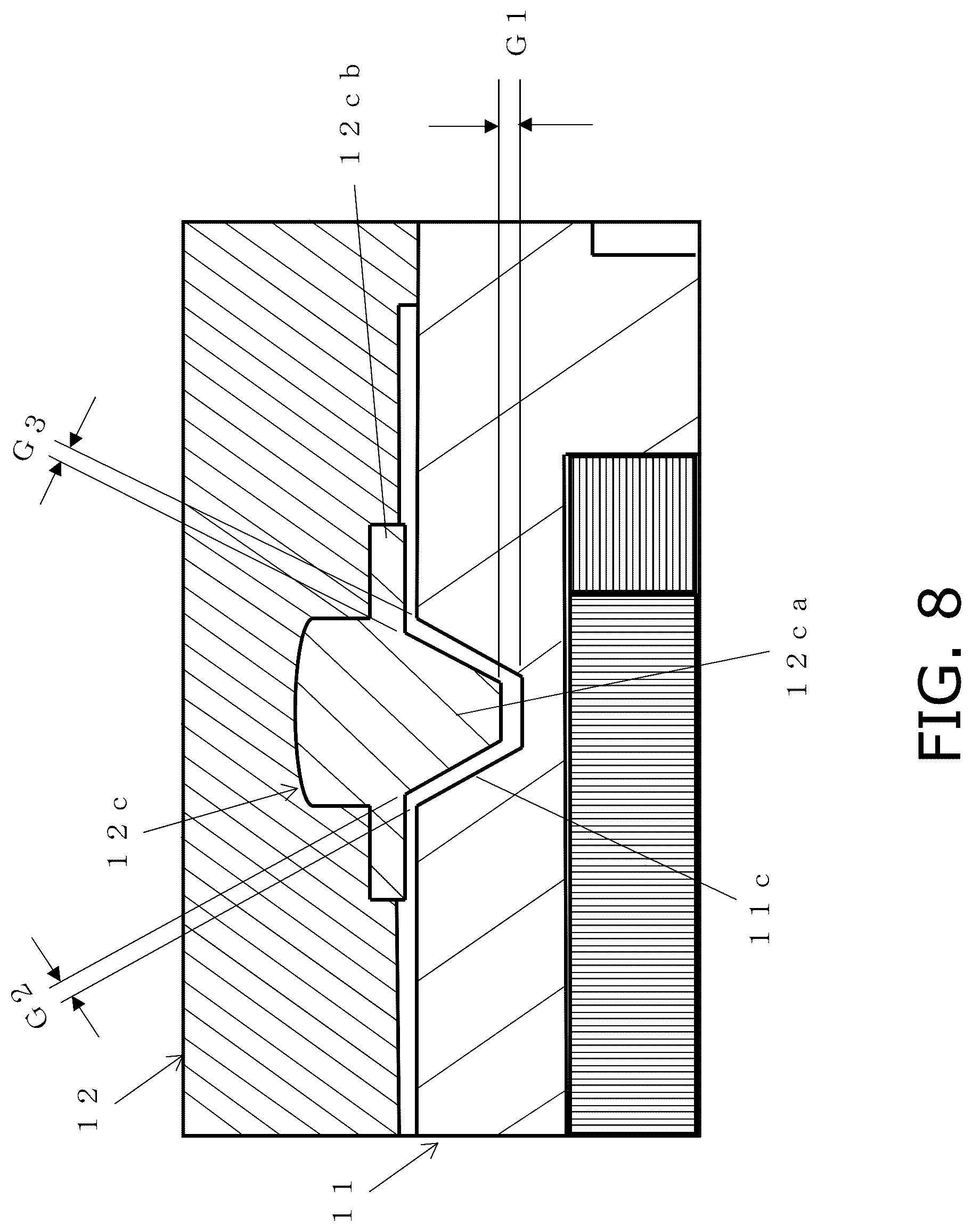 Patent US12313903 Figure 8 – Lens support mechanism, and lens barrel and camera provided with the lens support mechanism