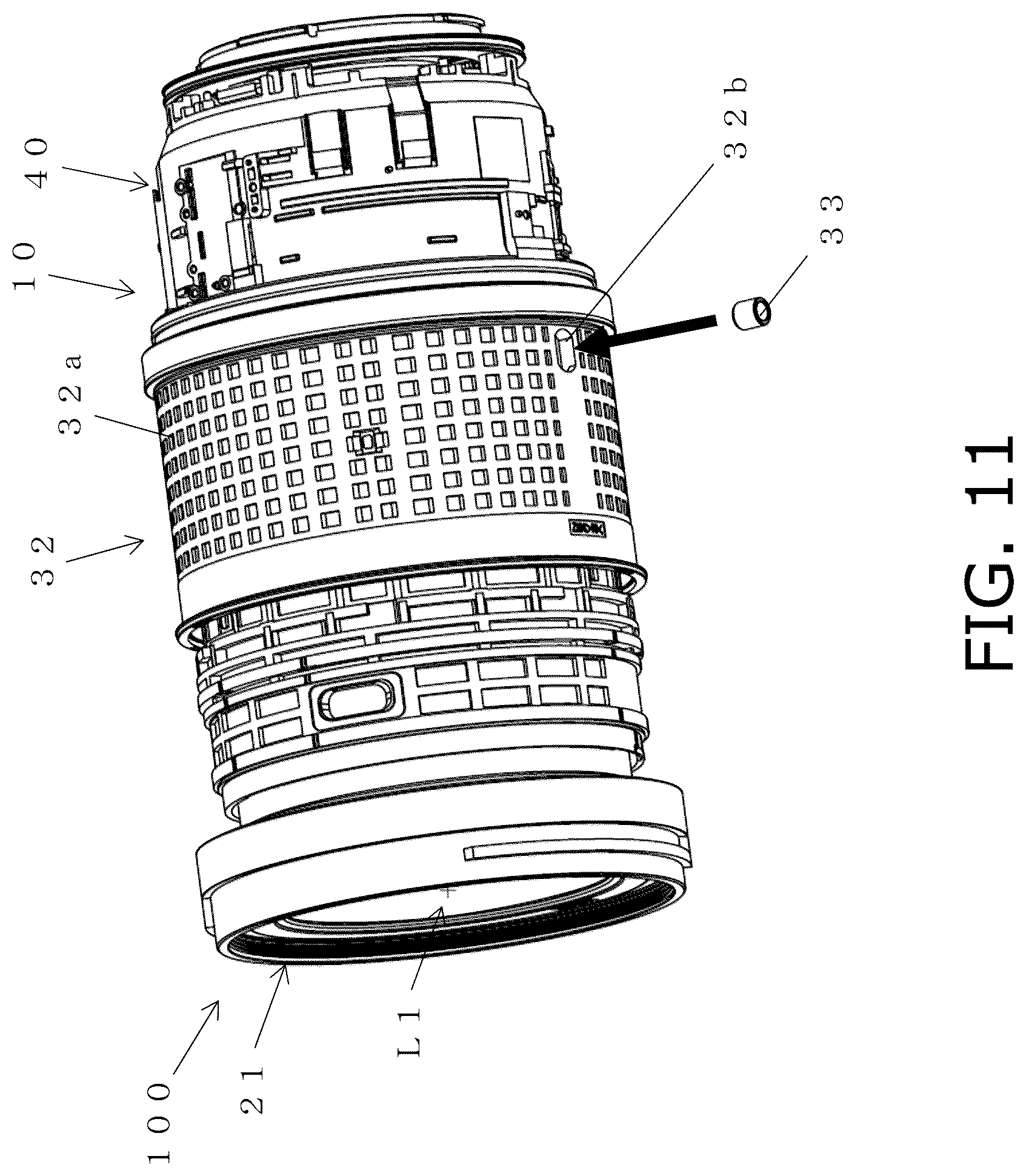 Patent US12313903 Figure 11 – Lens support mechanism, and lens barrel and camera provided with the lens support mechanism