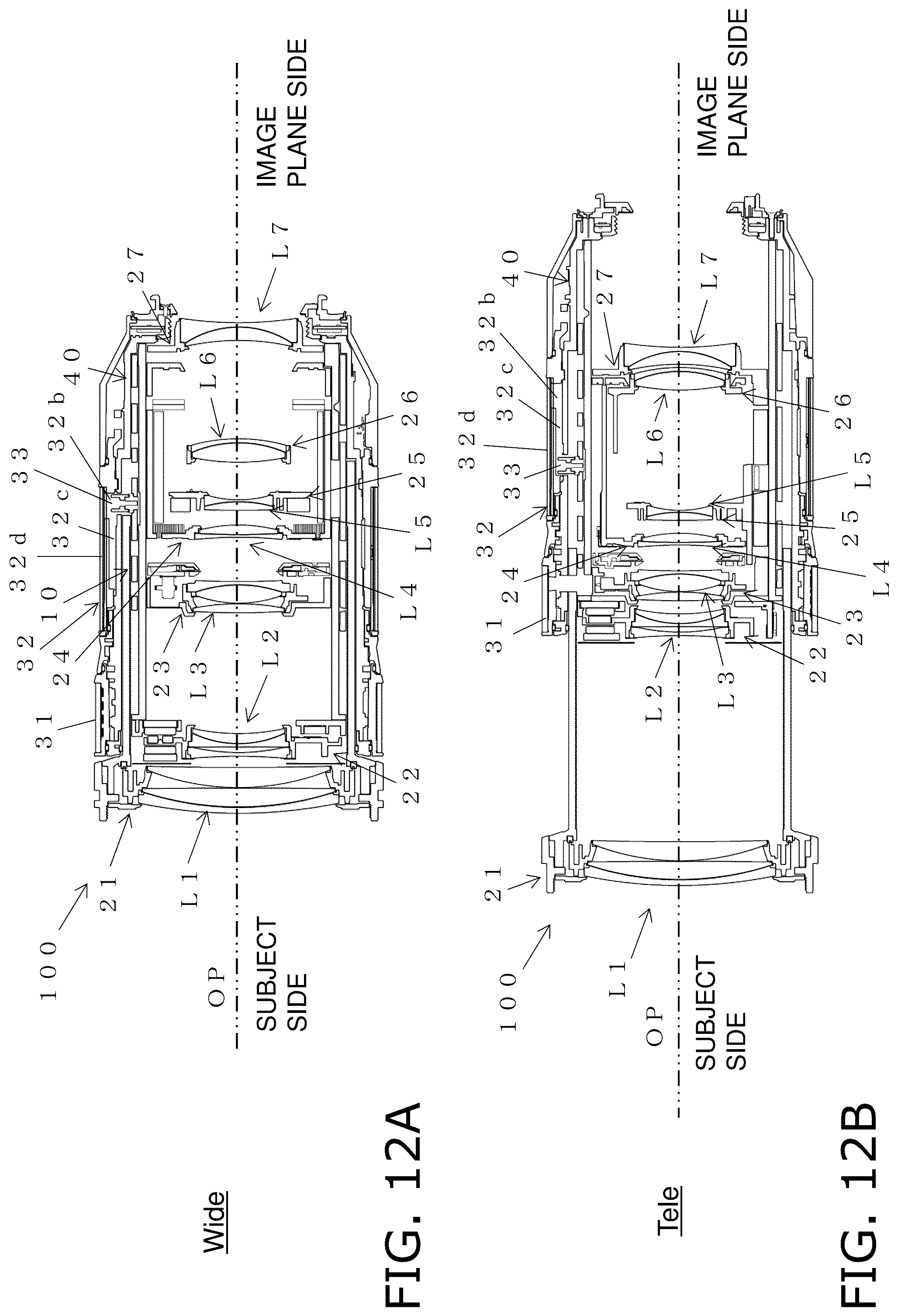 Patent US12313903 Figure 12 – Lens support mechanism, and lens barrel and camera provided with the lens support mechanism