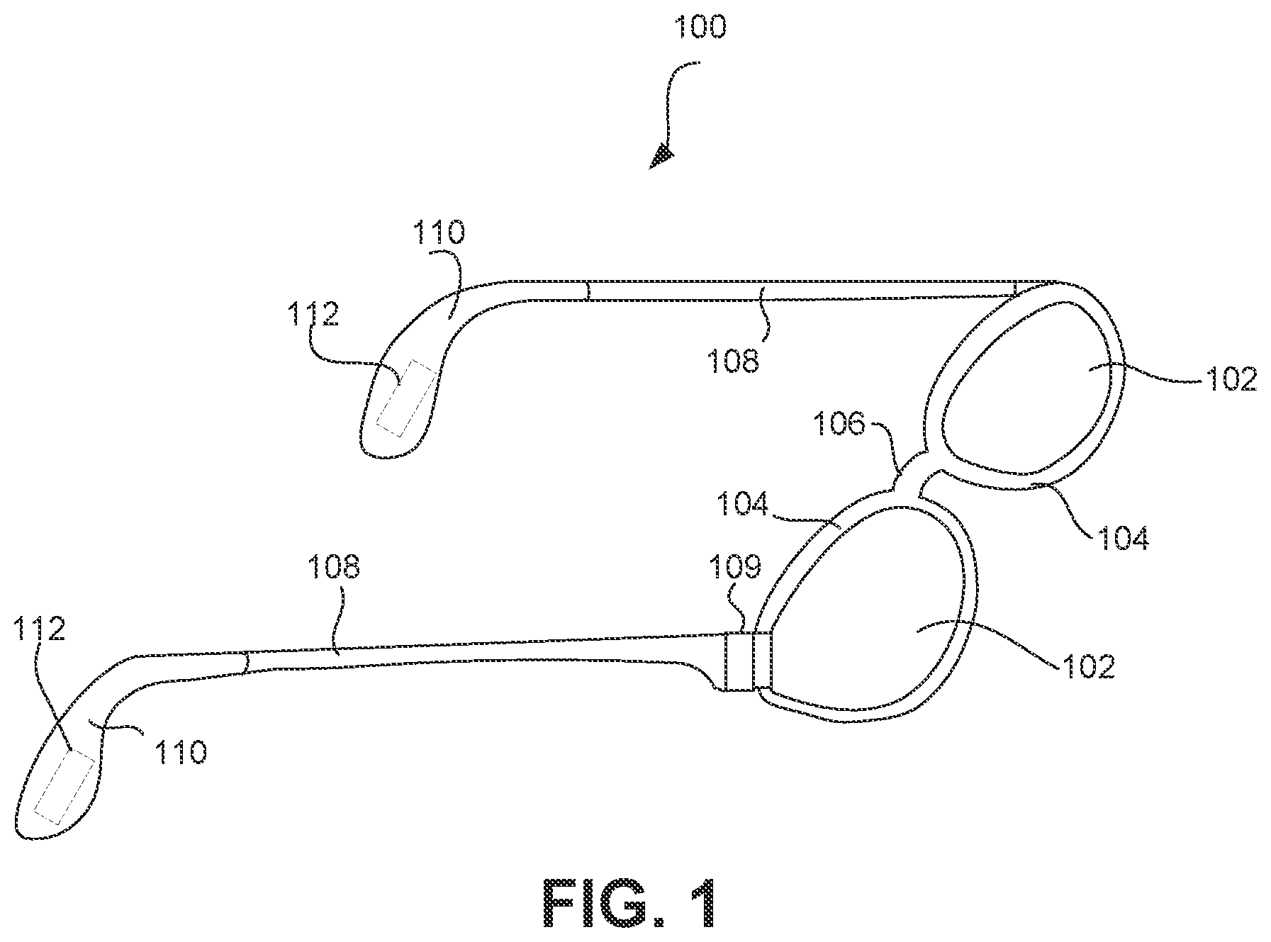 Patent US12313913 — System for powering head-worn personal electronic apparatus — Figure 1