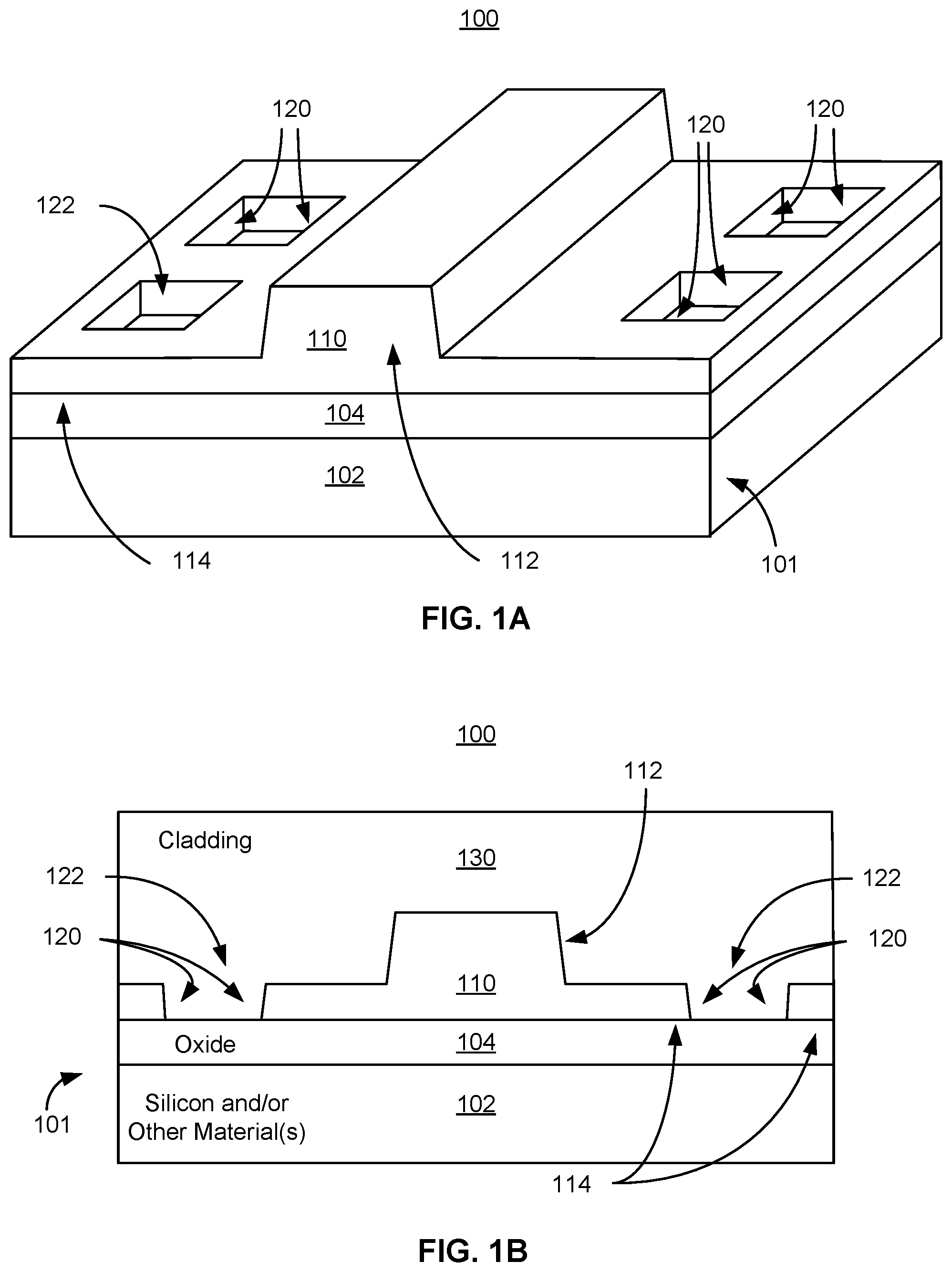 Patent US12313920 Figure 1 – Optical device configured for stress mitigation