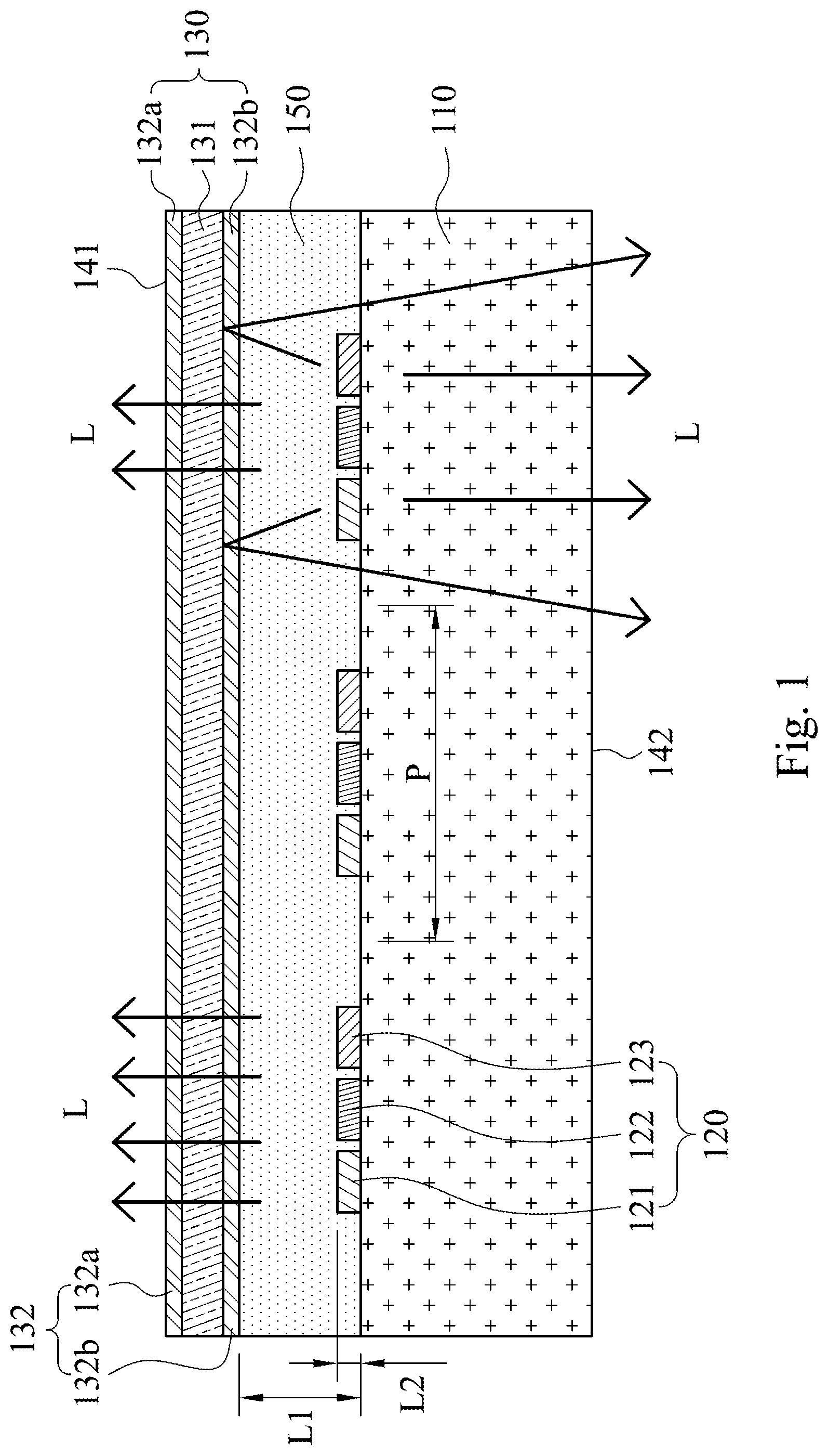 Patent US12313925 Figure 1 – Micro LED transparent display
