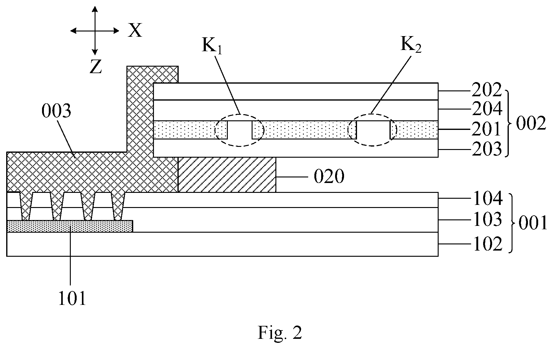 Patent US12313930 Figure 2 – Display device and assembly method therefor