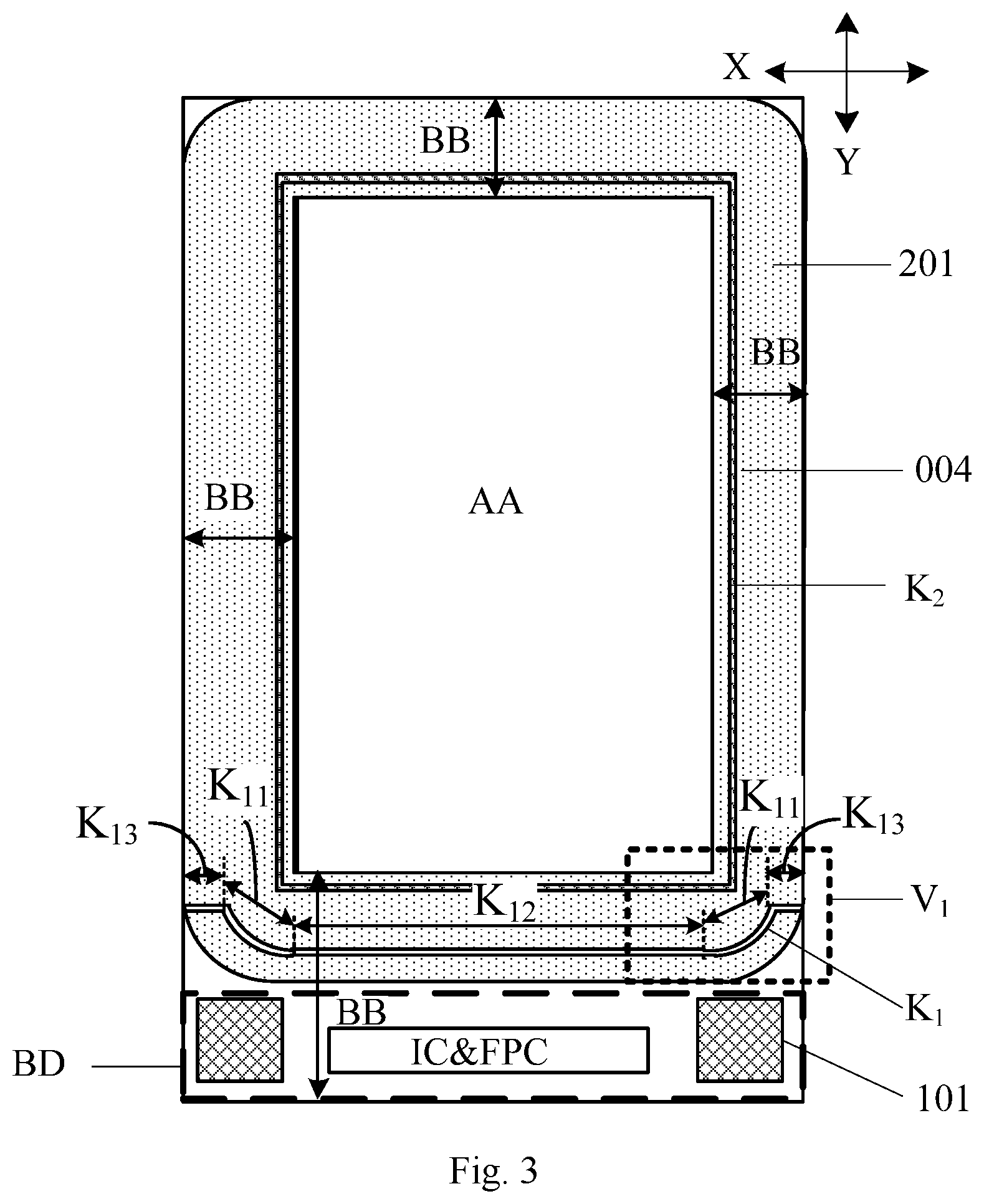Patent US12313930 Figure 3 – Display device and assembly method therefor