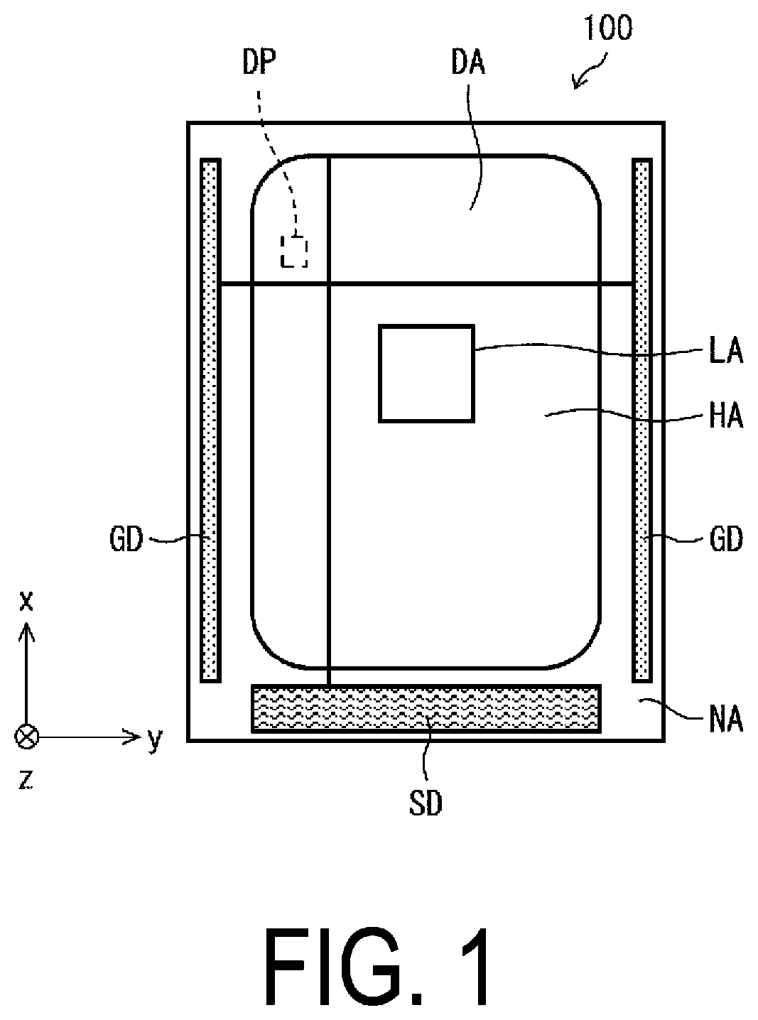 Patent US12313931 Figure 1 – Display device