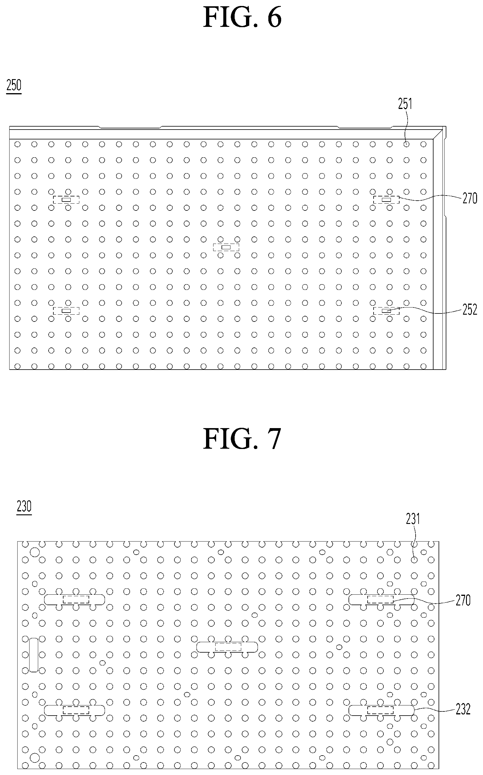Patent US12313934 Figure 6 – Backlight unit having a rear plate that includes a second bead disposed between a substrate seating unit and a first bead