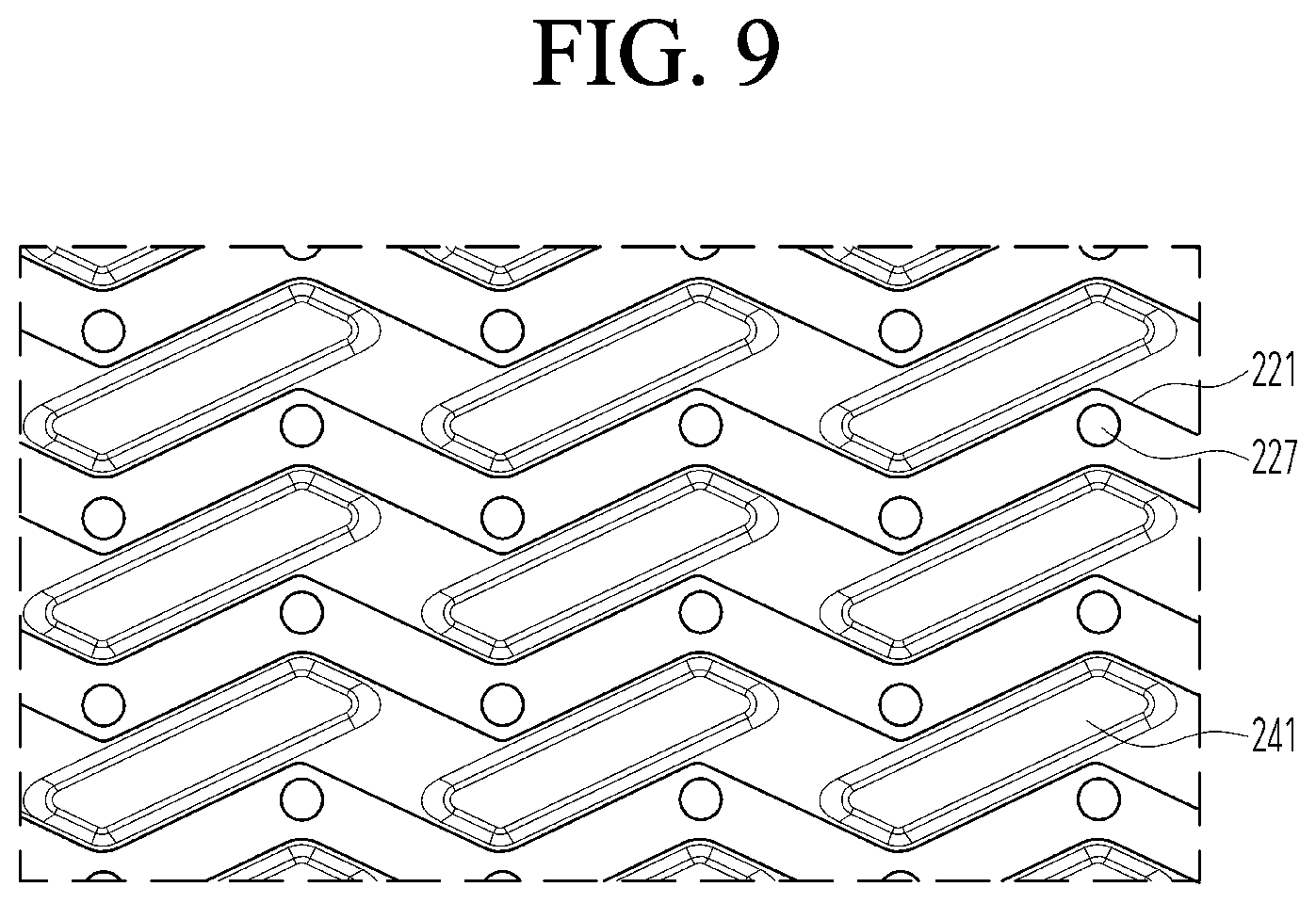 Patent US12313934 Figure 8 – Backlight unit having a rear plate that includes a second bead disposed between a substrate seating unit and a first bead