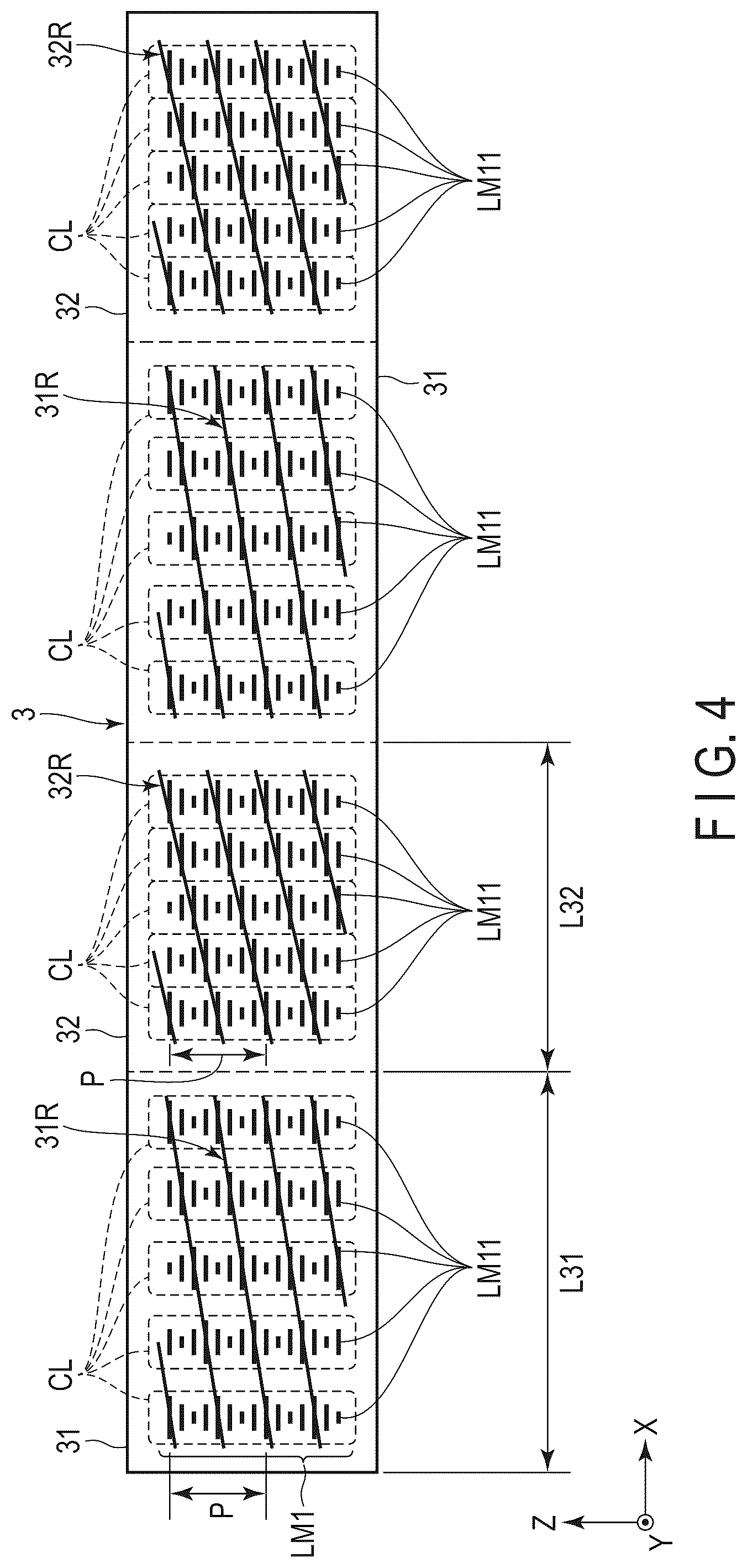 Patent US12313940 Figure 4 – Liquid crystal optical element comprising an alignment control layer having a plurality of convex bodies