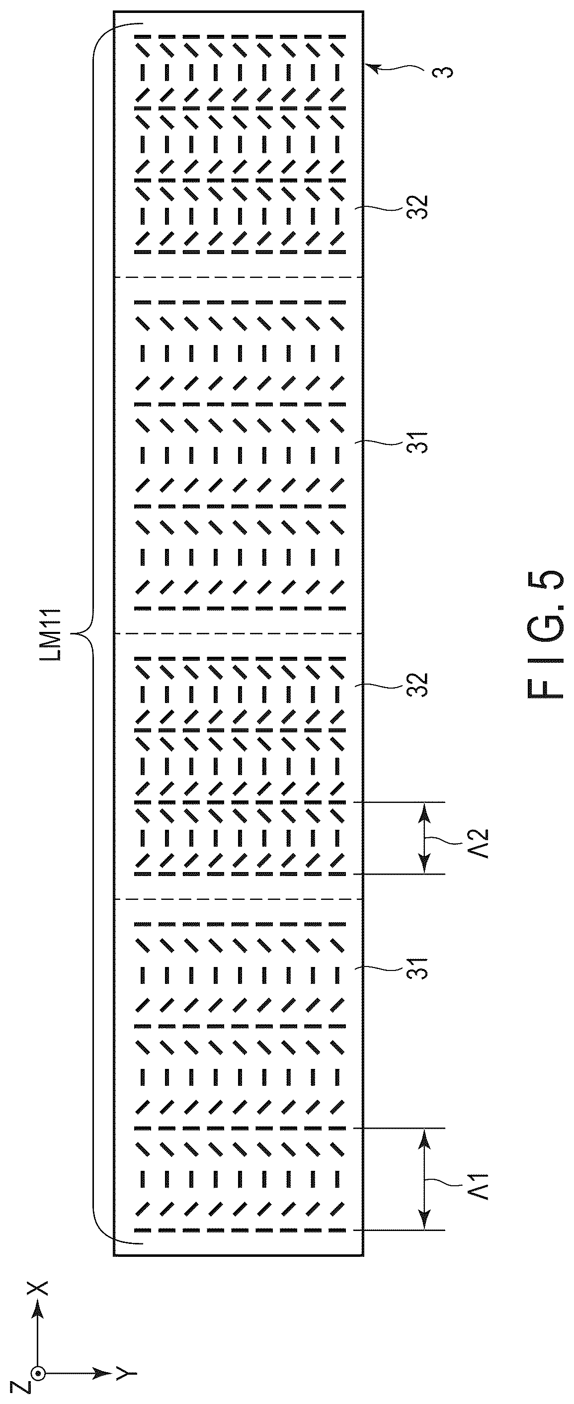 Patent US12313940 Figure 5 – Liquid crystal optical element comprising an alignment control layer having a plurality of convex bodies