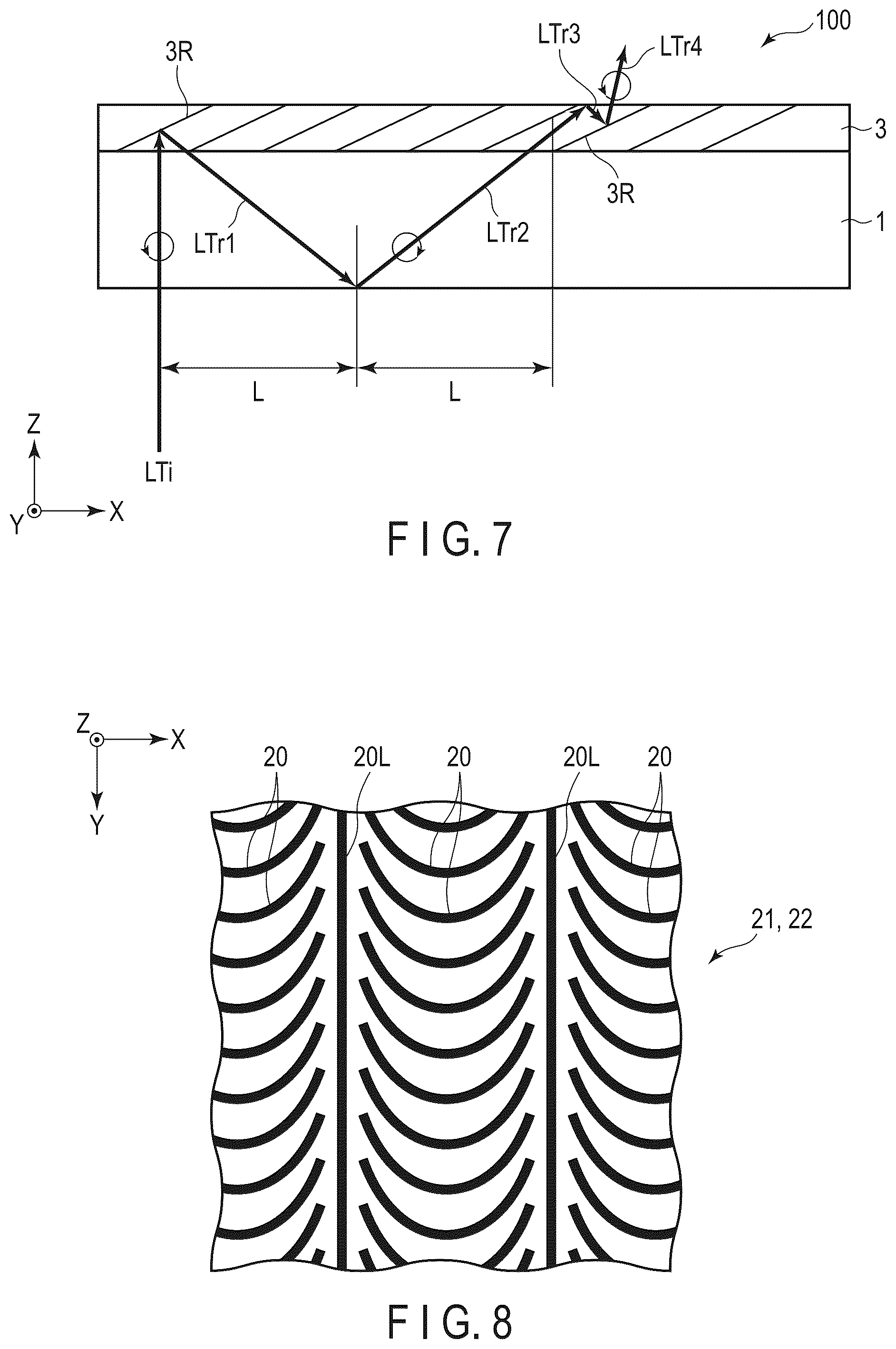 Patent US12313940 Figure 7 – Liquid crystal optical element comprising an alignment control layer having a plurality of convex bodies