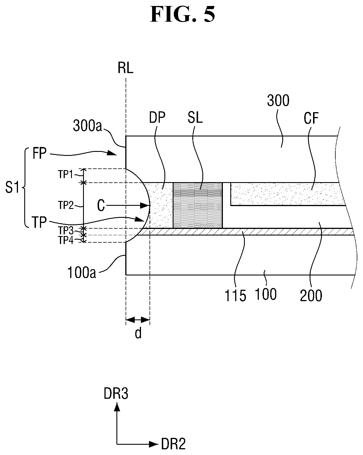 Patent US12313944 Figure 5 – Display device and method for manufacturing same