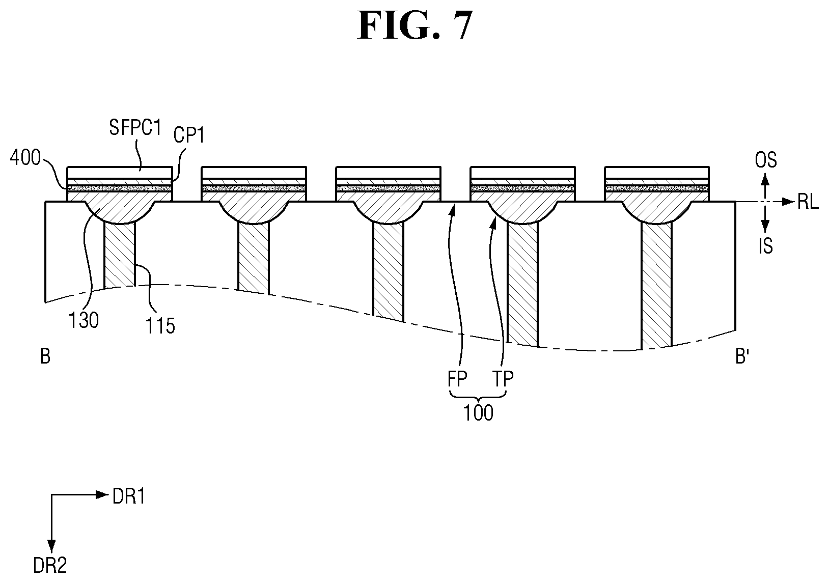 Patent US12313944 Figure 7 – Display device and method for manufacturing same