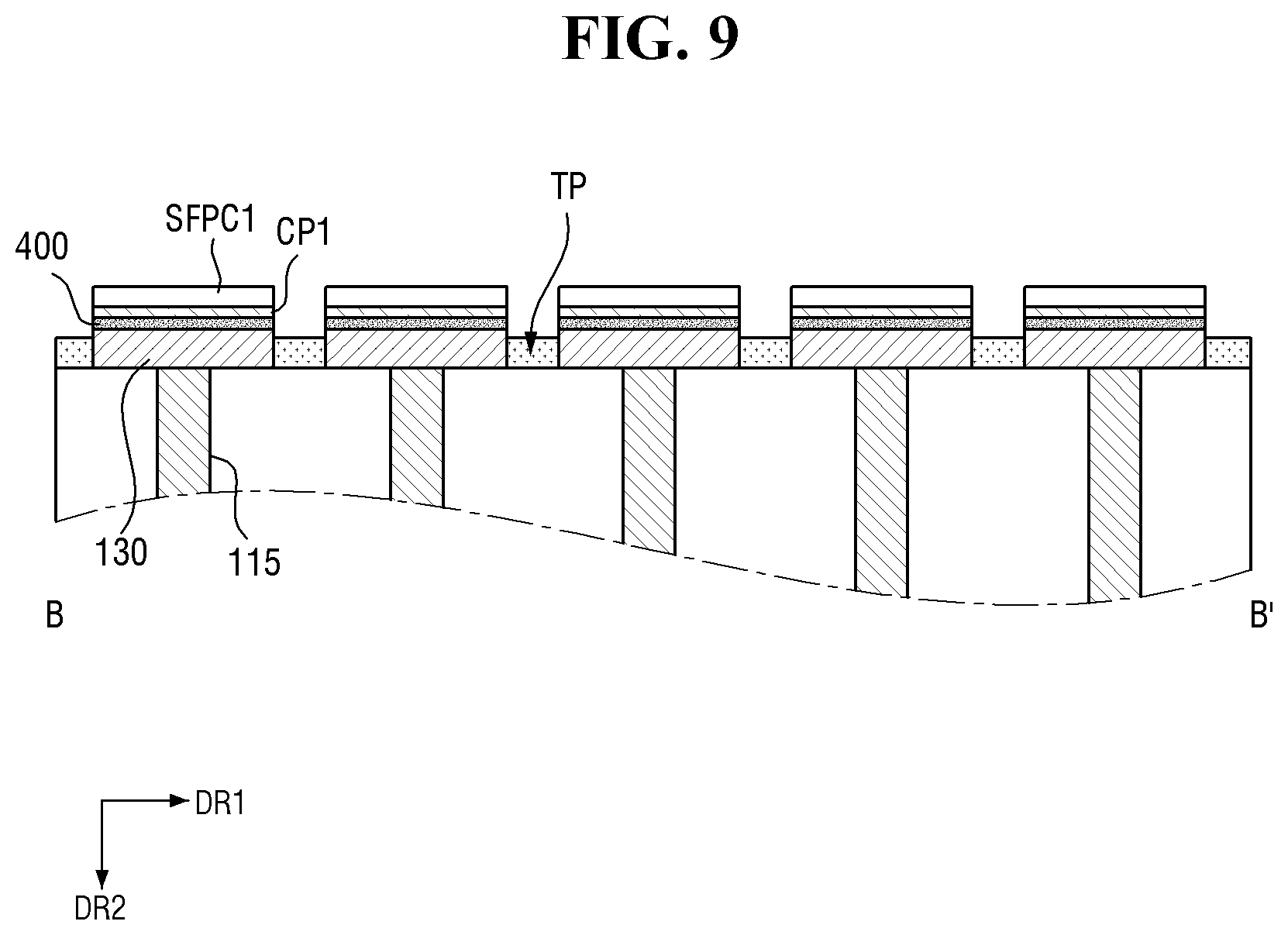 Patent US12313944 Figure 9 – Display device and method for manufacturing same