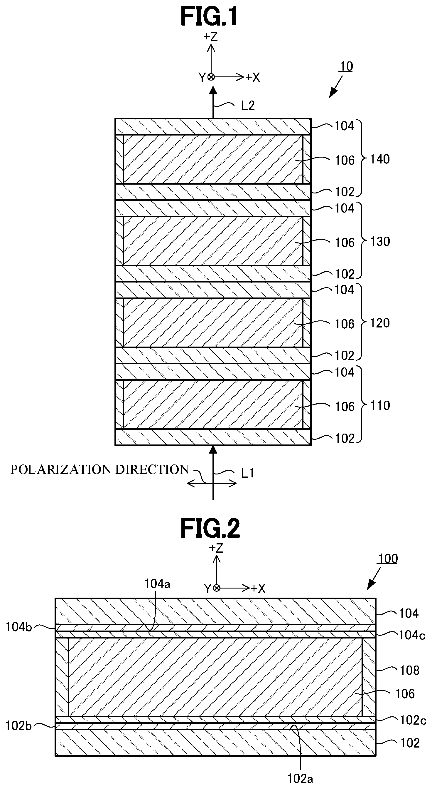 Patent US12313949 Figure 1 – Polarization modulation element and three-dimensional-image display device