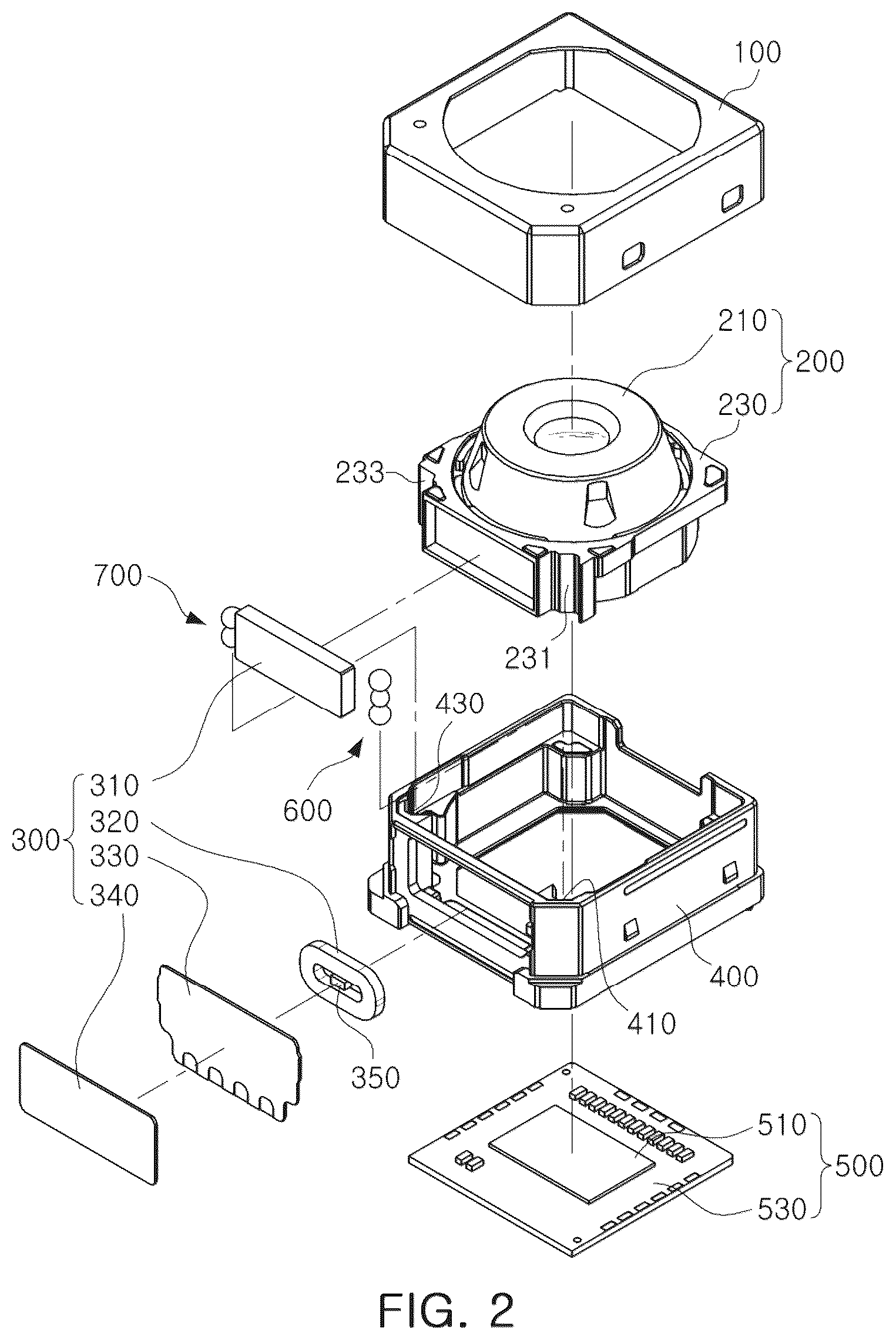 Patent US12313955 Figure 2 – Camera module