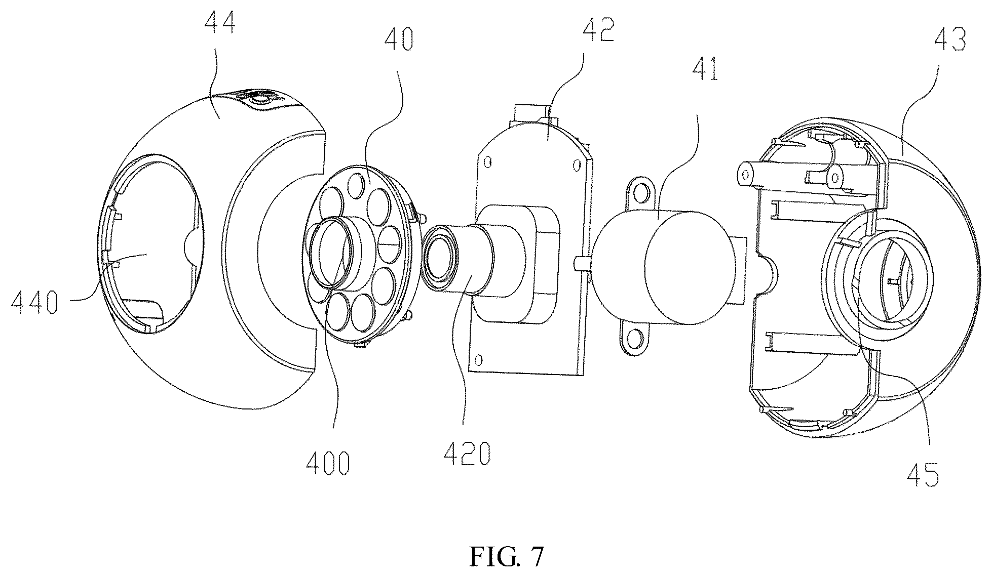 Patent US12313961 Figure 7 – Omnibearing surveillance camera