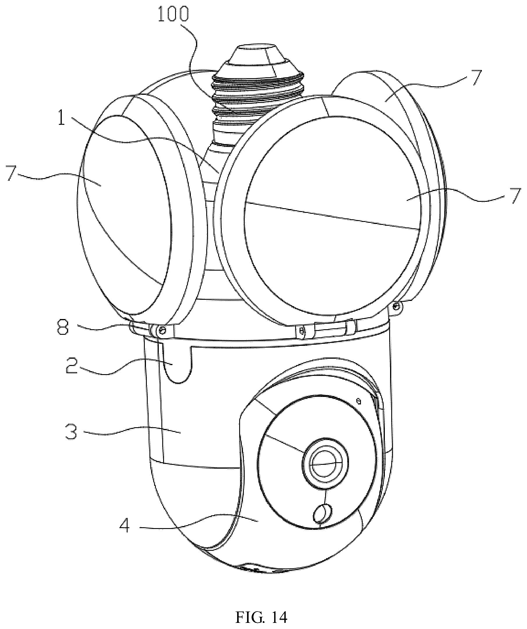 Patent US12313961 Figure 13 – Omnibearing surveillance camera