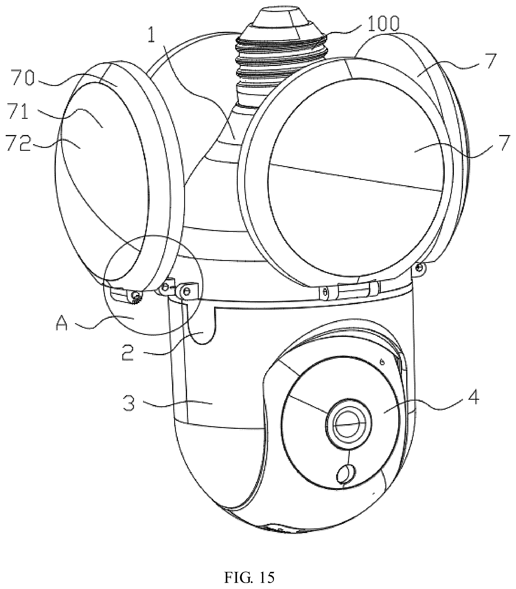 Patent US12313961 Figure 14 – Omnibearing surveillance camera