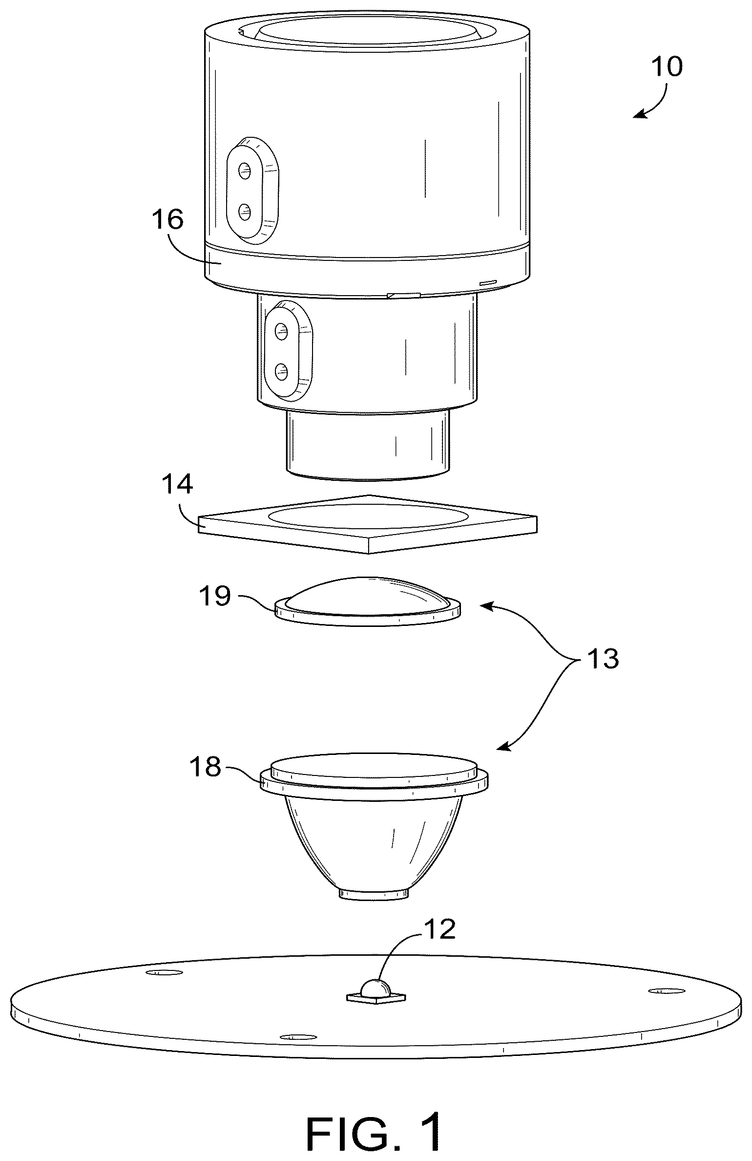 Patent US12313964 Figure 1 – Home planetarium projection system with optical zoom lens