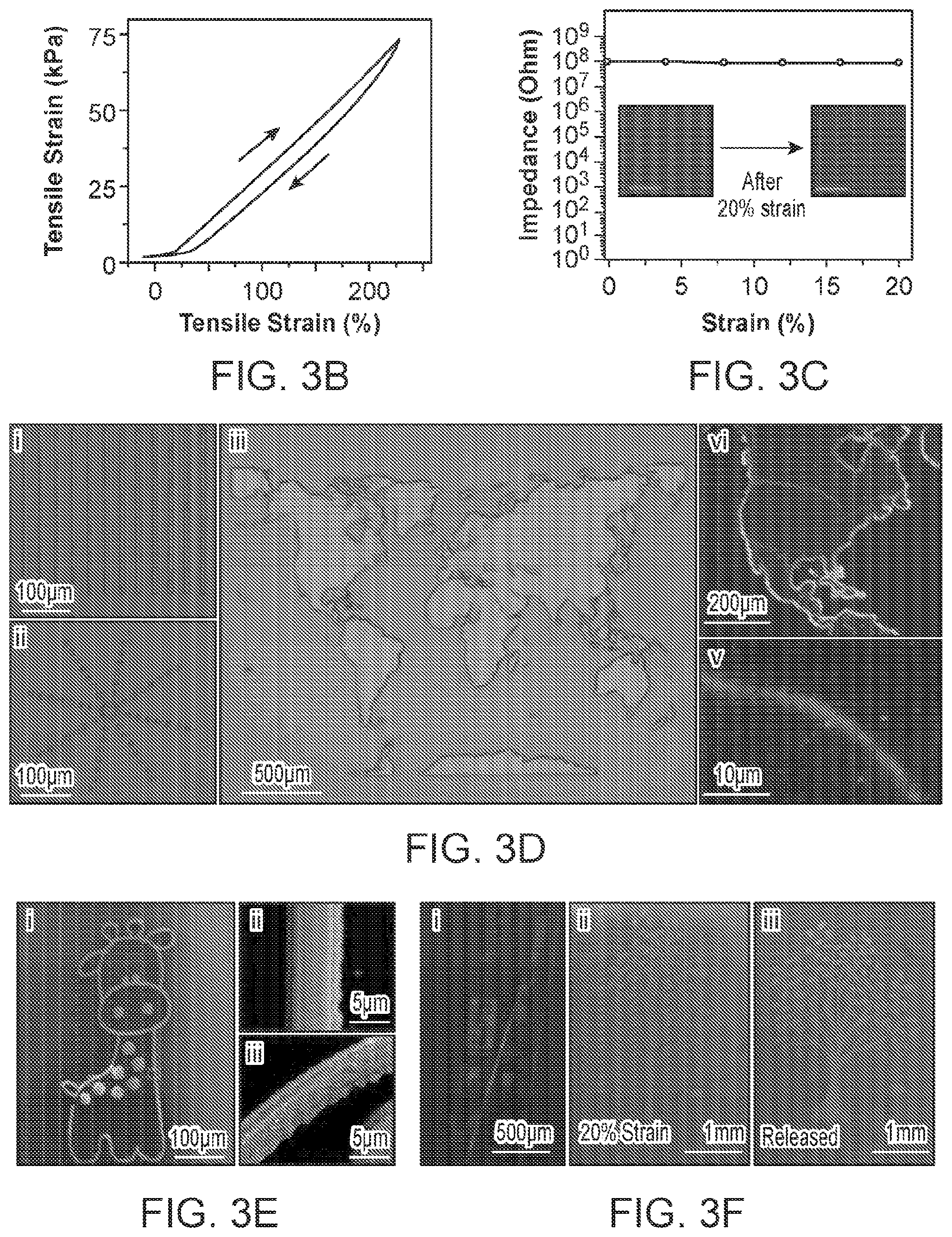 Patent US12313969 Figure 6 – Lithographically patterned electrically conductive hydrogels, photo-curable compositions, and elastomers formed from such compositions