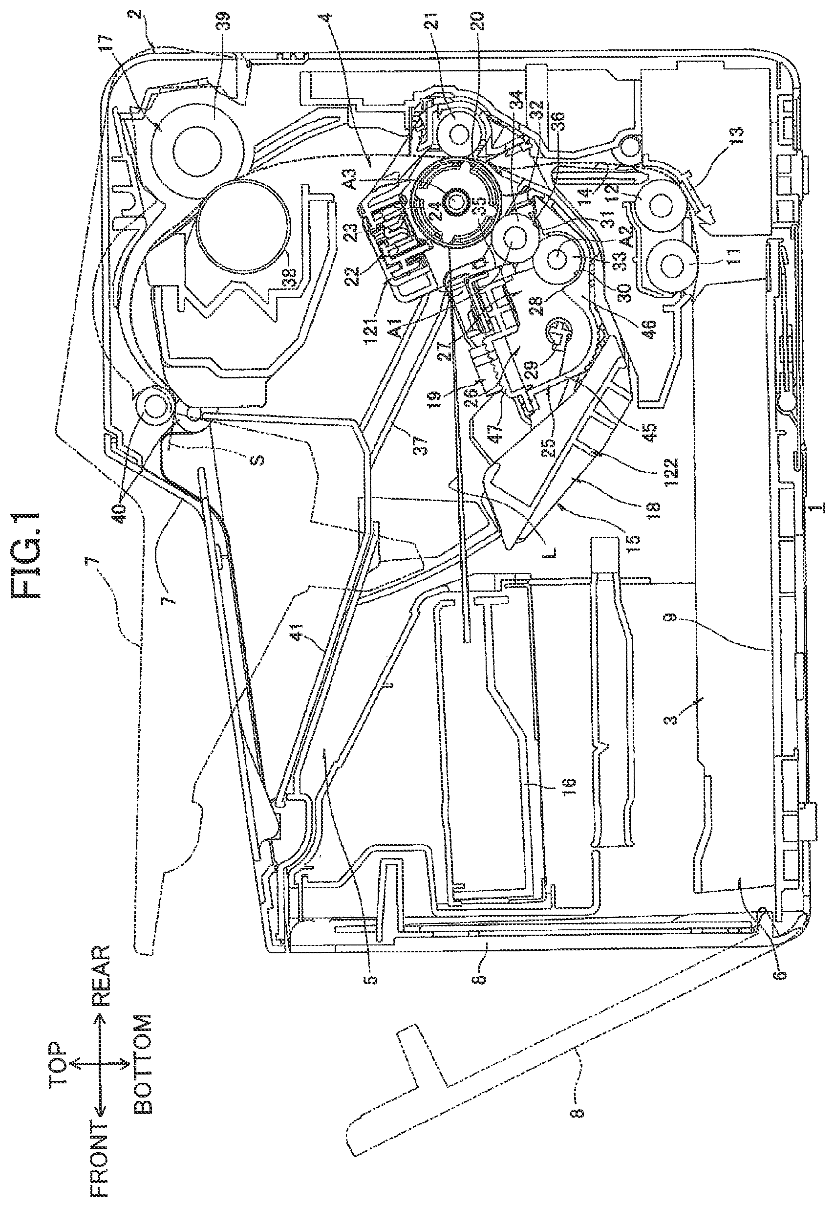 Patent US12313983 Figure 1 – Developing cartridge having electrode