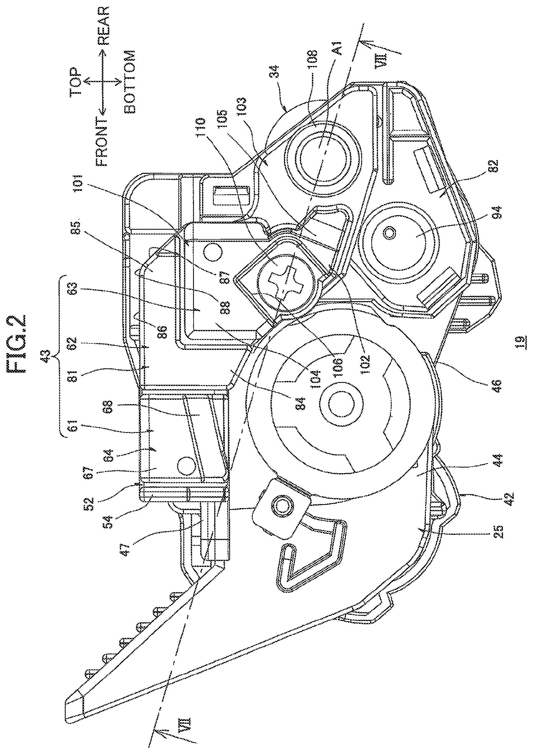Patent US12313983 Figure 2 – Developing cartridge having electrode