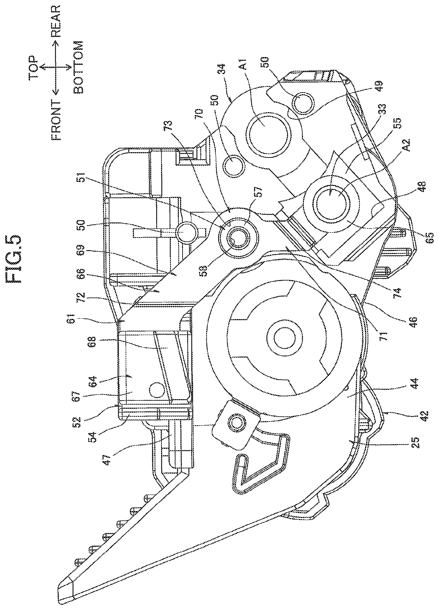 Patent US12313983 Figure 5 – Developing cartridge having electrode