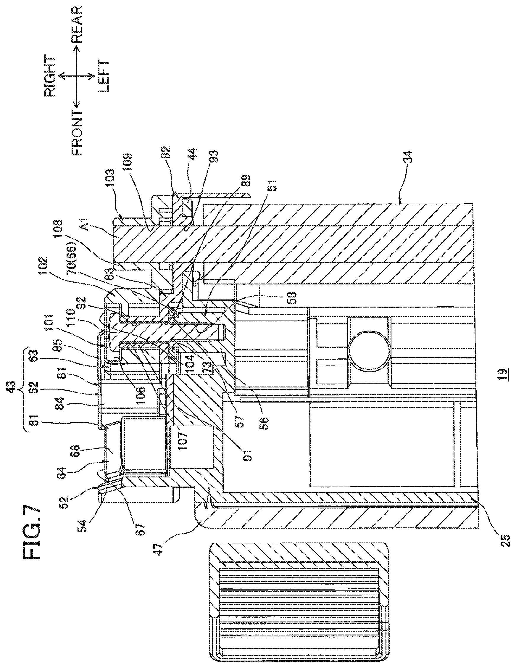 Patent US12313983 Figure 7 – Developing cartridge having electrode