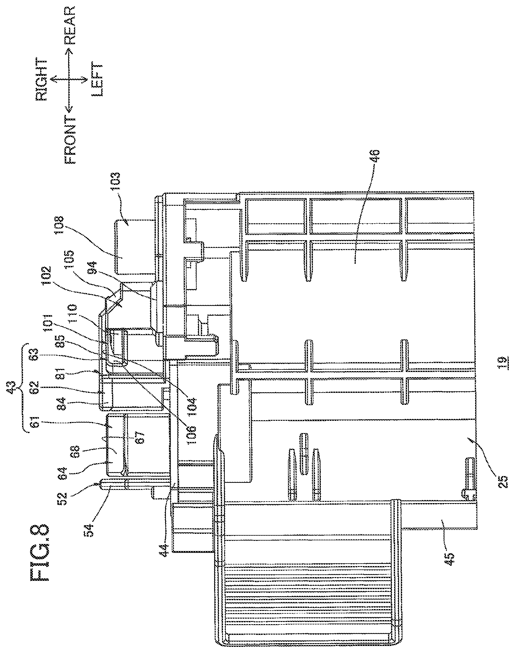 Patent US12313983 Figure 8 – Developing cartridge having electrode